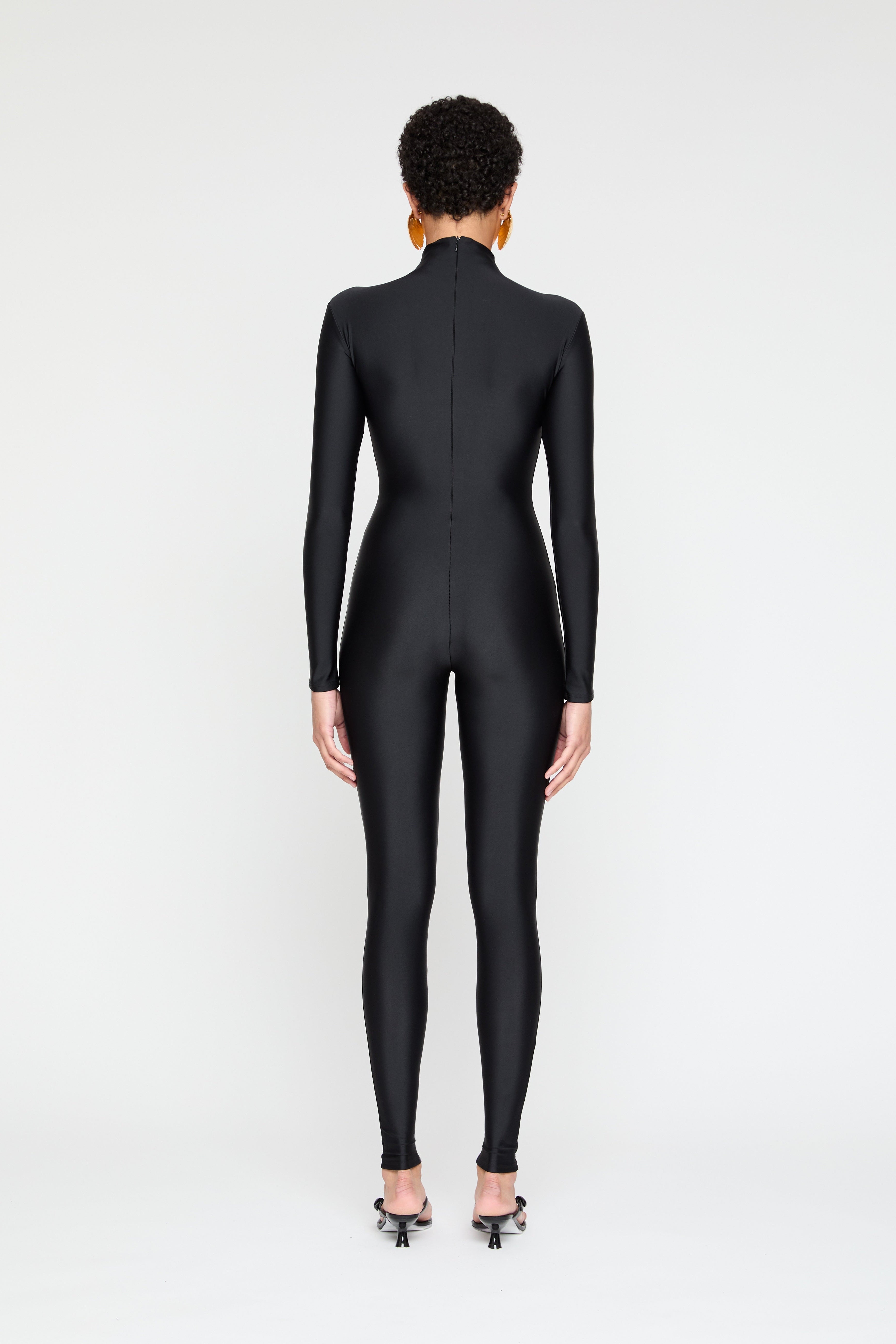 ATU Body Couture Catsuits combinaison noire basique col montant
