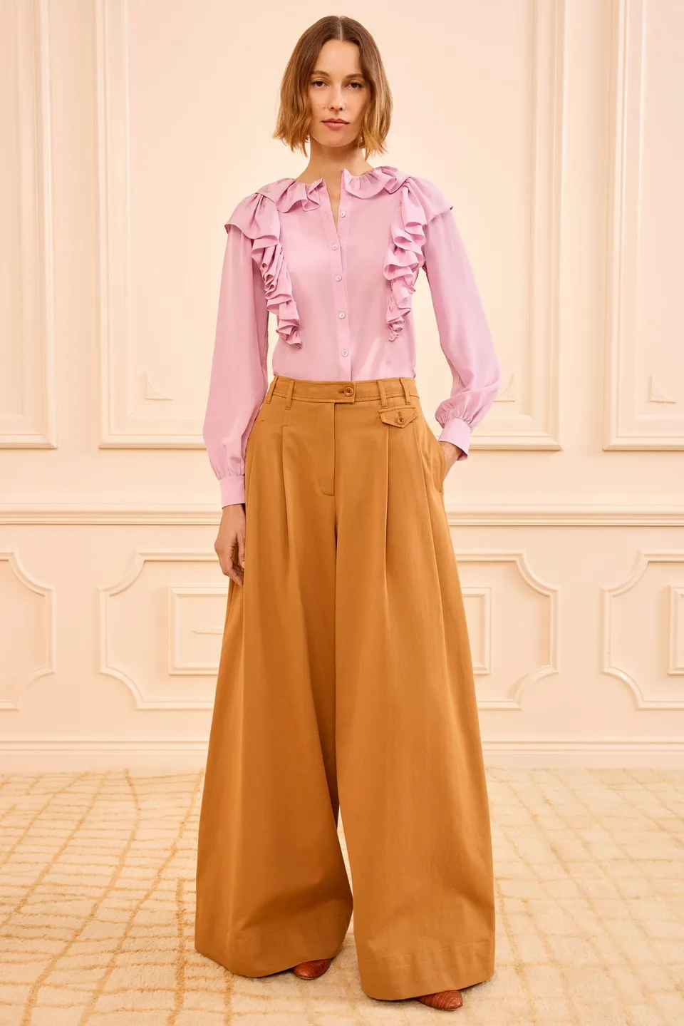 Ulla Johnson Motherwell pantalon Burnish coton large