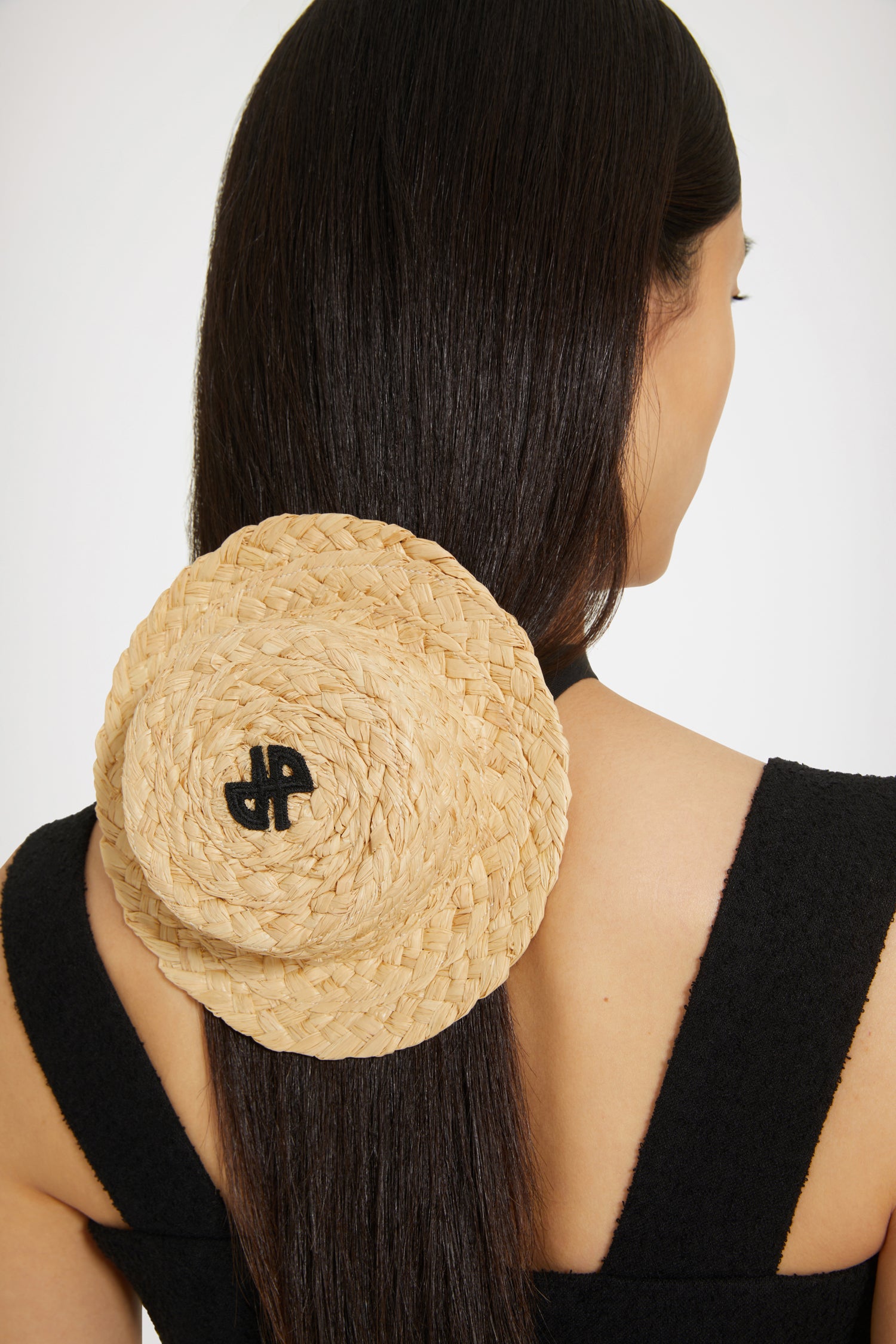 Patou Mini JP P23AC0430140102V canotier raffia vanilla TU