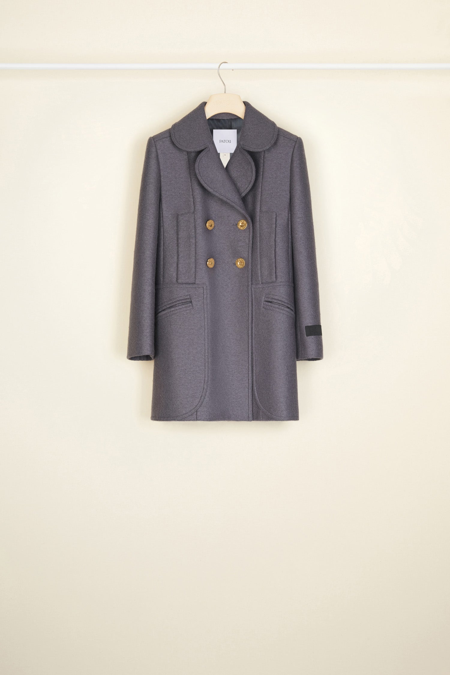 Patou JA012 veste laine croisée grise Storm
