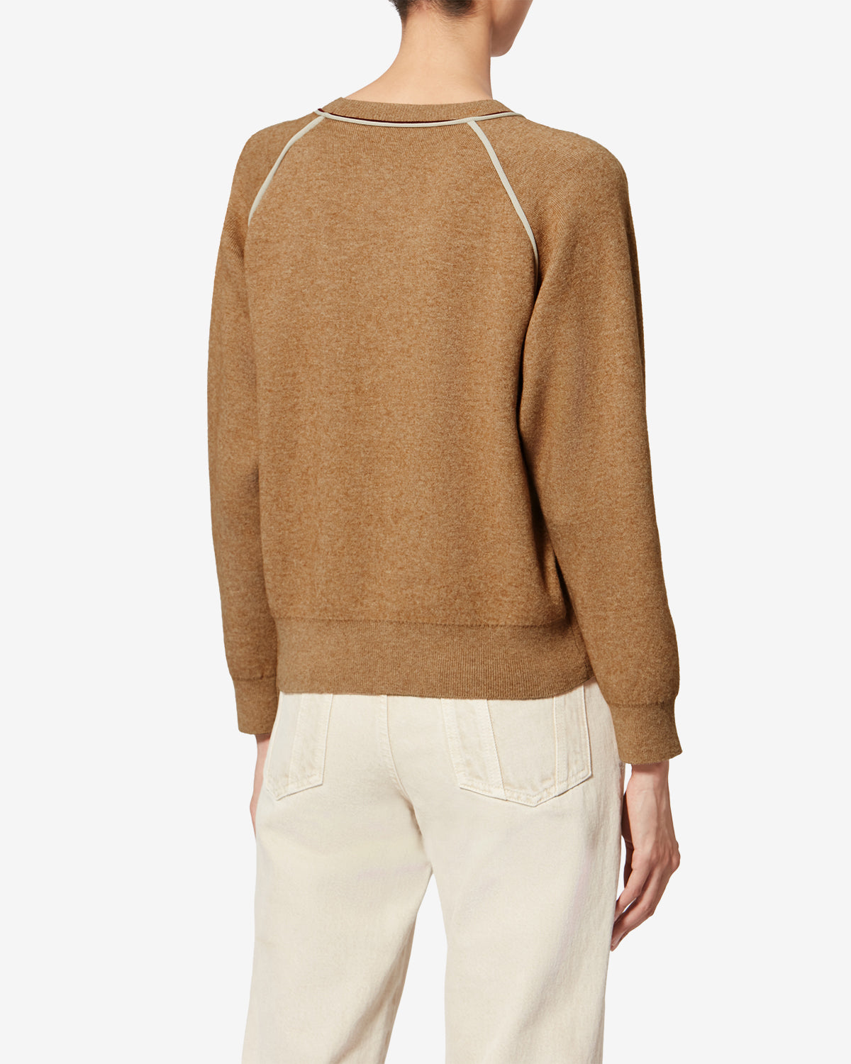 Isabel Marant Loriby pull camel-gris coton laine