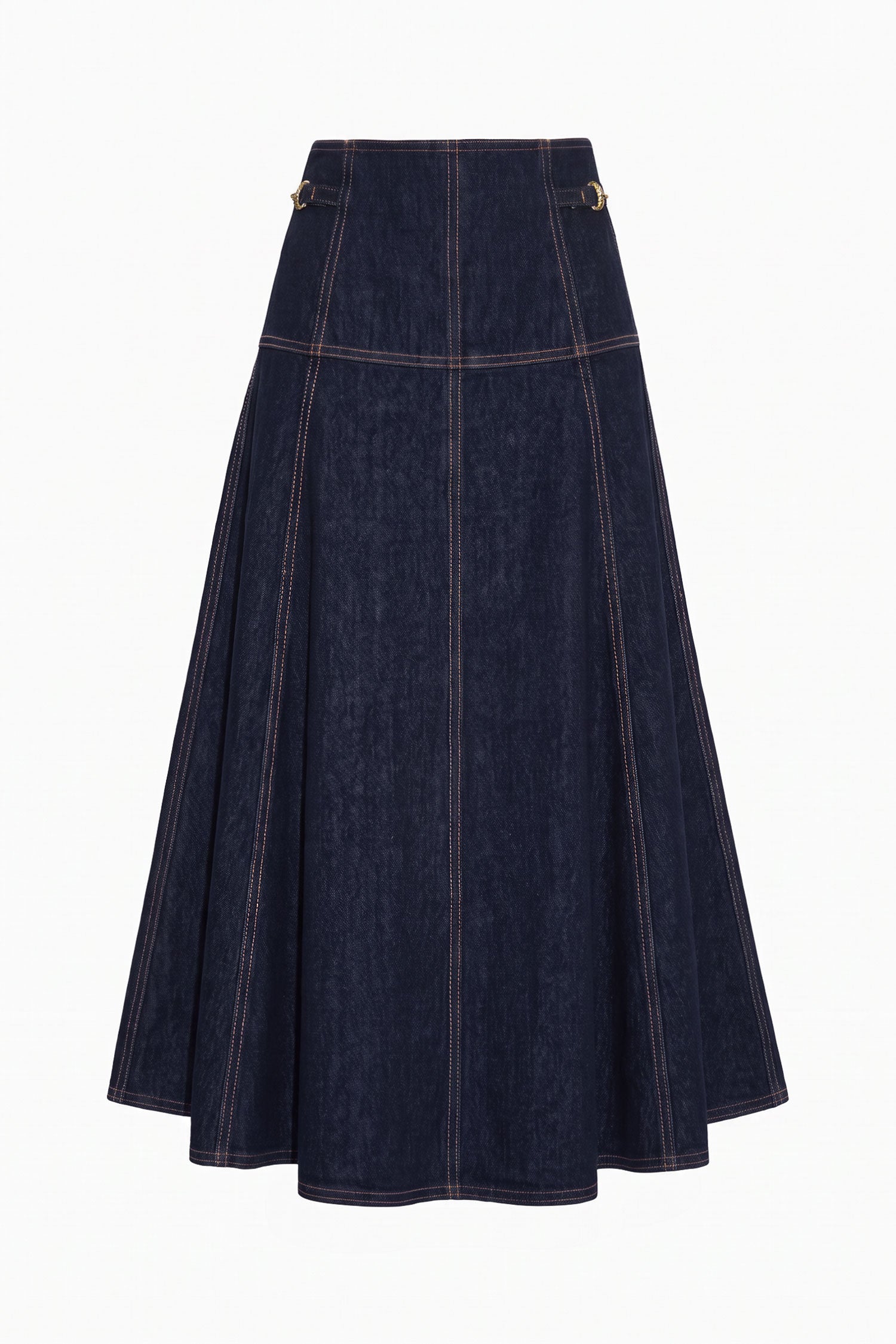 Ulla Johnson Denim Brigette Jupe midi Tigris coton