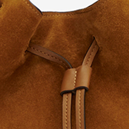 Isabel Marant Bolton Hobo sac cuir velours cognac