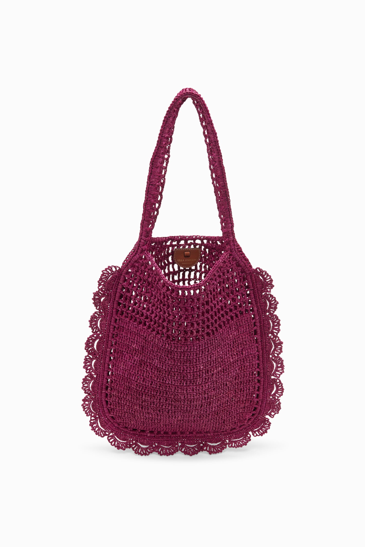 Ulla Johnson Marina tote raphia violet Orchid