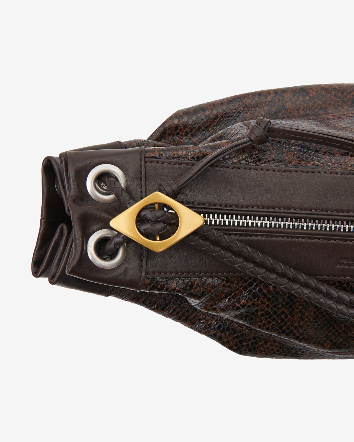 Isabel Marant Maia Medium sac cuir effet python mocha
