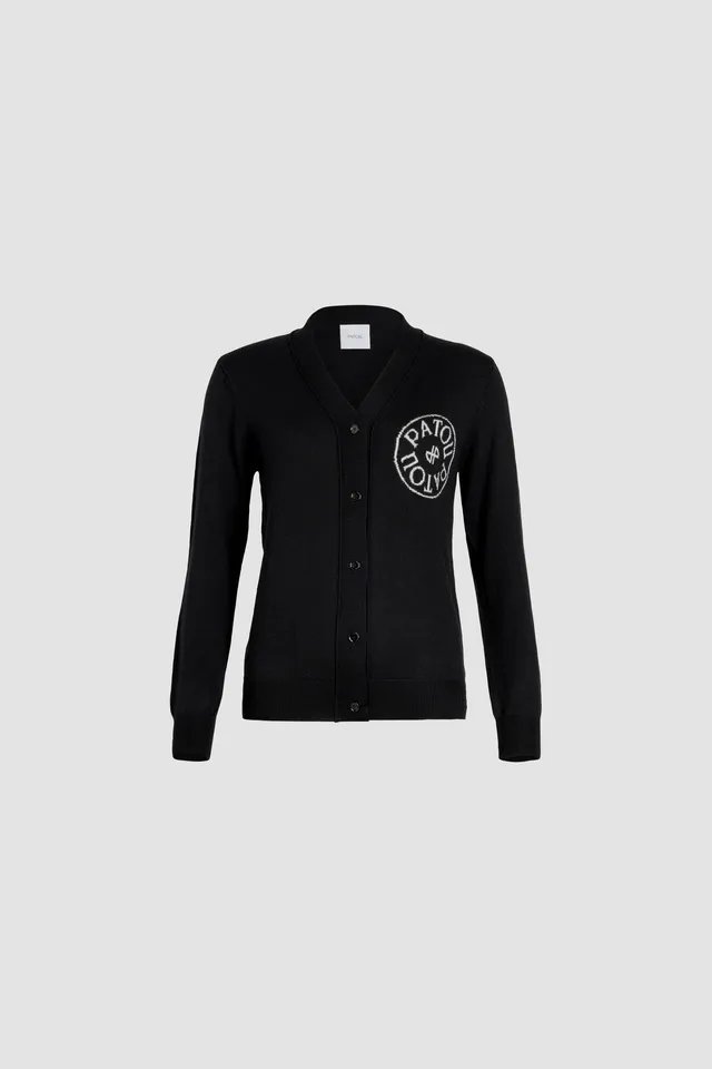 Patou Knitwear Cardigan P24KN1208047999B Noir Laine
