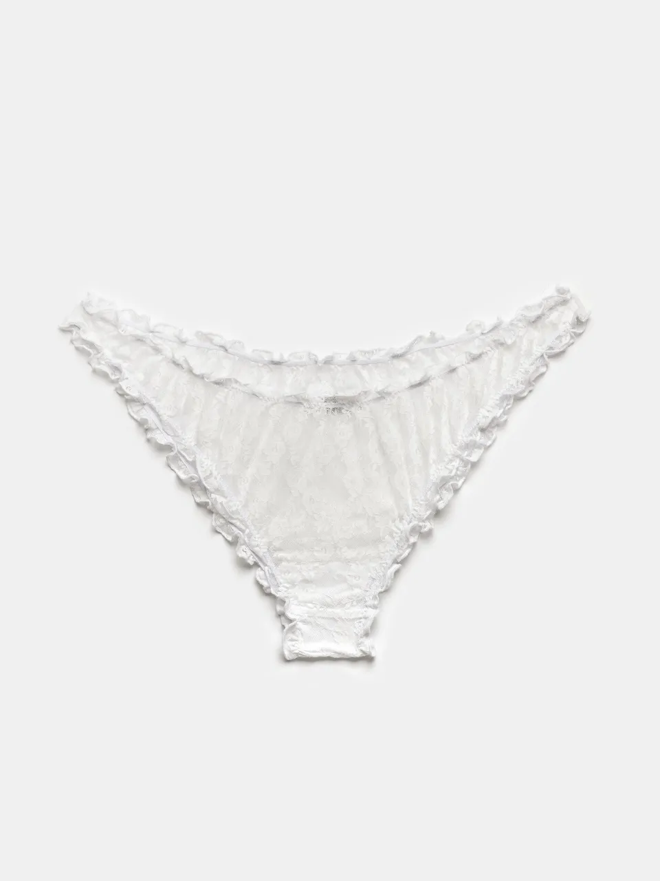 Ester Manas Ruffled Panties culotte dentelle blanche florale