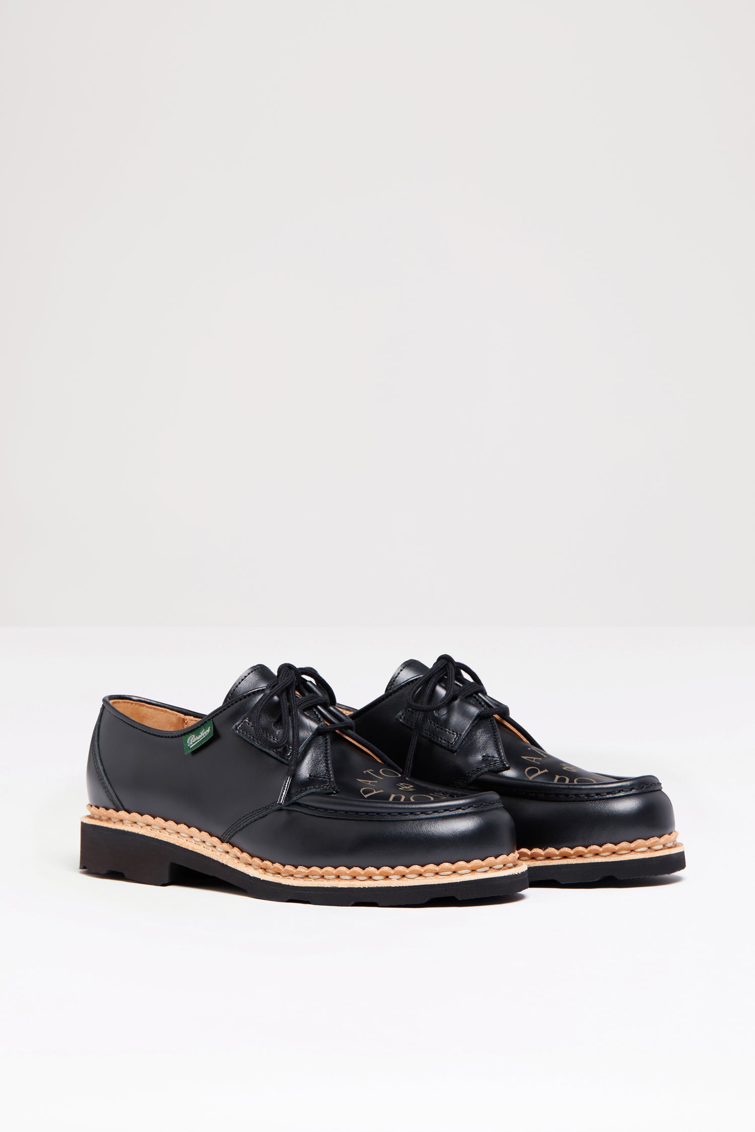 Patou x Paraboot FO011 derbies cuir noir à lacets