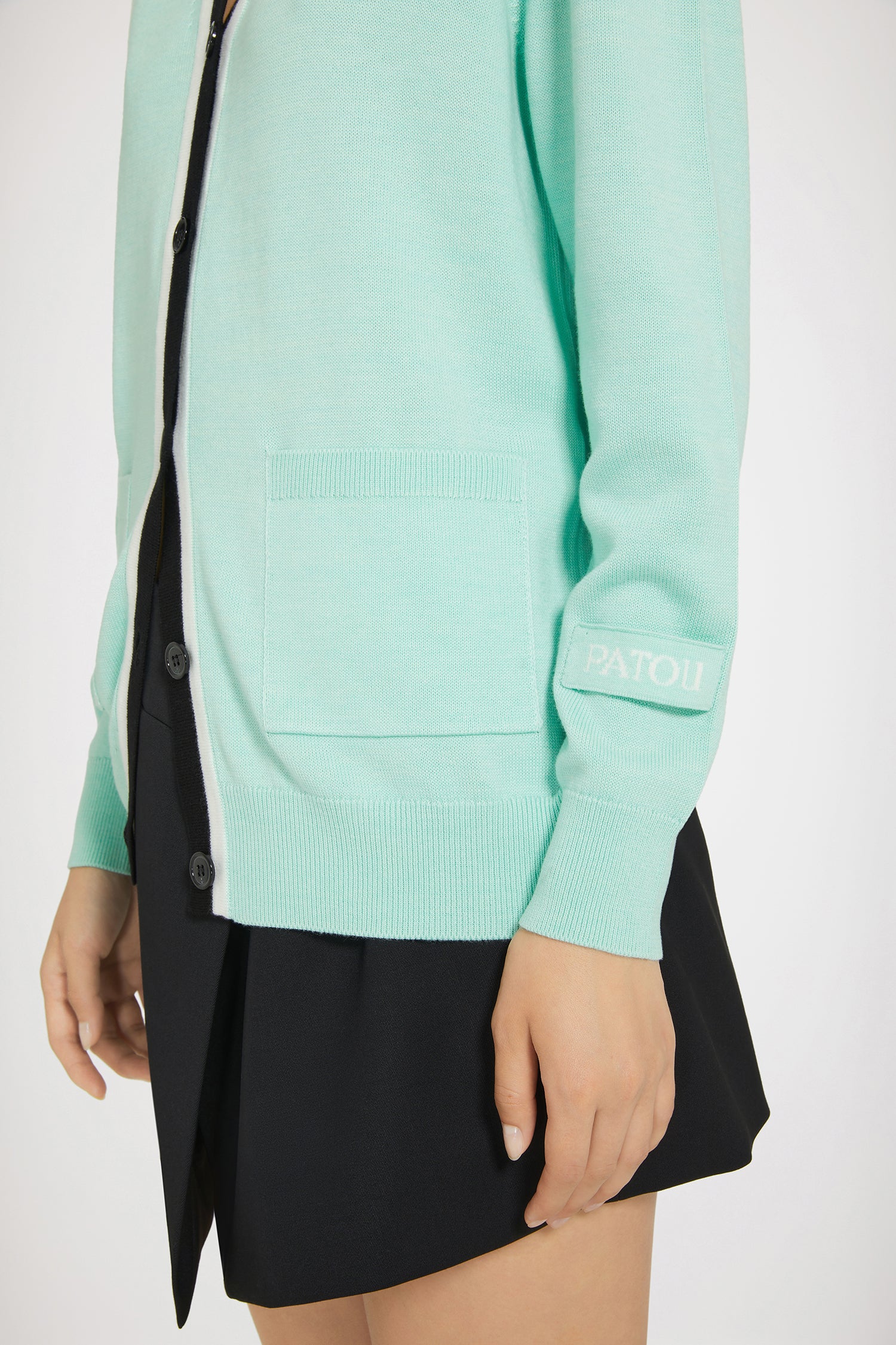 Patou P24KN1318067705G cardigan coton laine Vert Menthe
