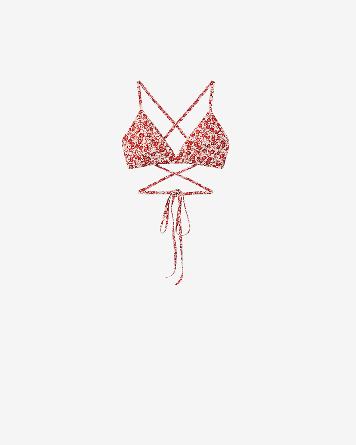 Isabel Marant Solange SG0003FC haut maillot rouge floral