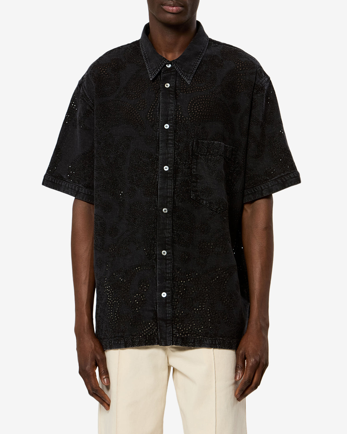 Isabel Marant Igwen CH0361HA chemise denim noir délavé