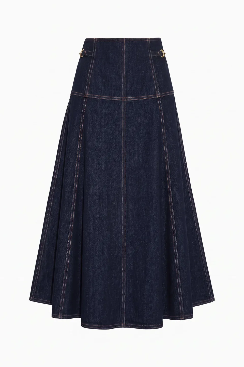 Ulla Johnson Denim Brigette Jupe midi Tigris coton