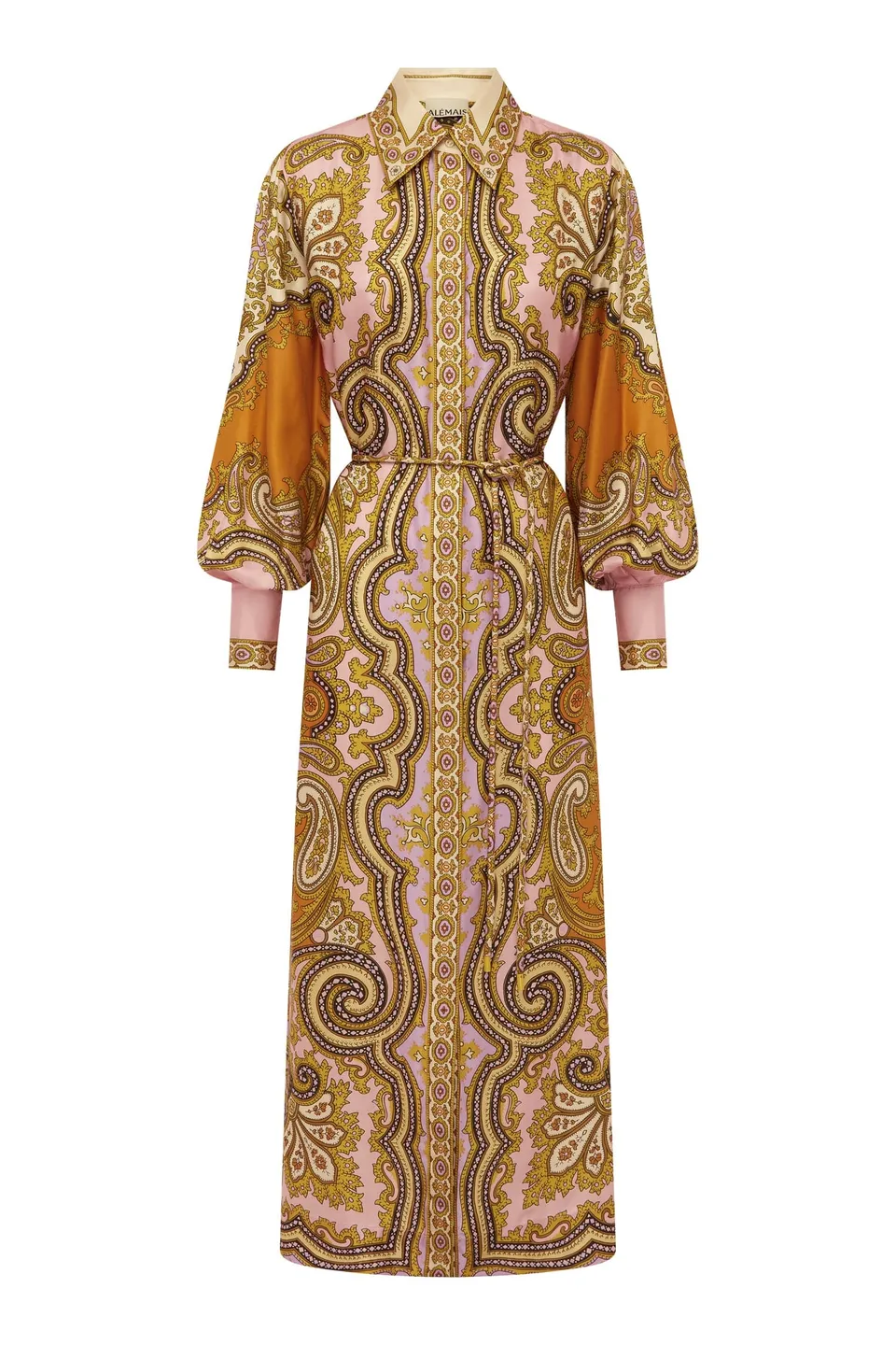 Alemäis Clemenza Silk Shirtdress robe chemise midi soie