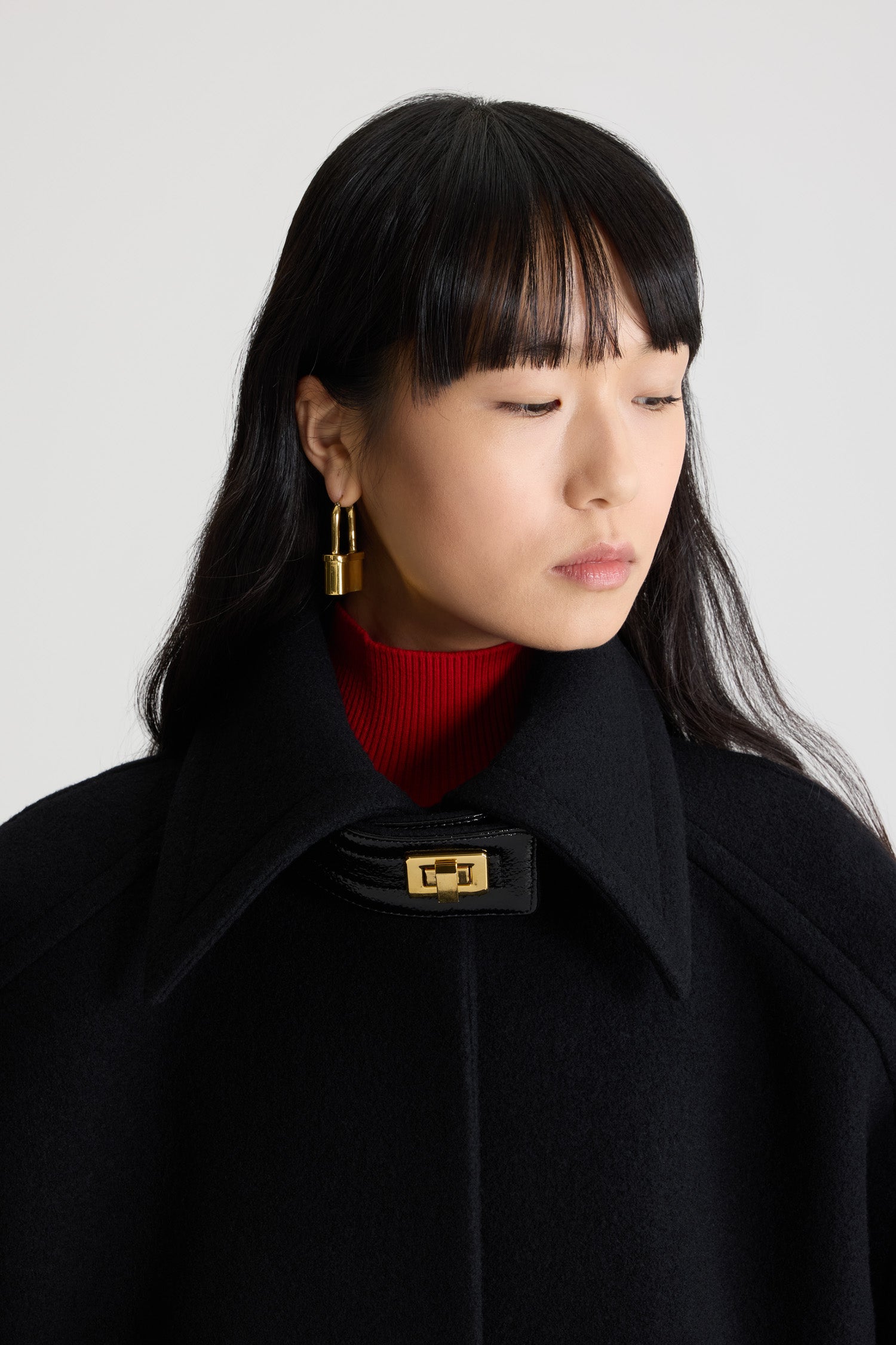 Patou OU042 parka lainage bouilli Noir doublée