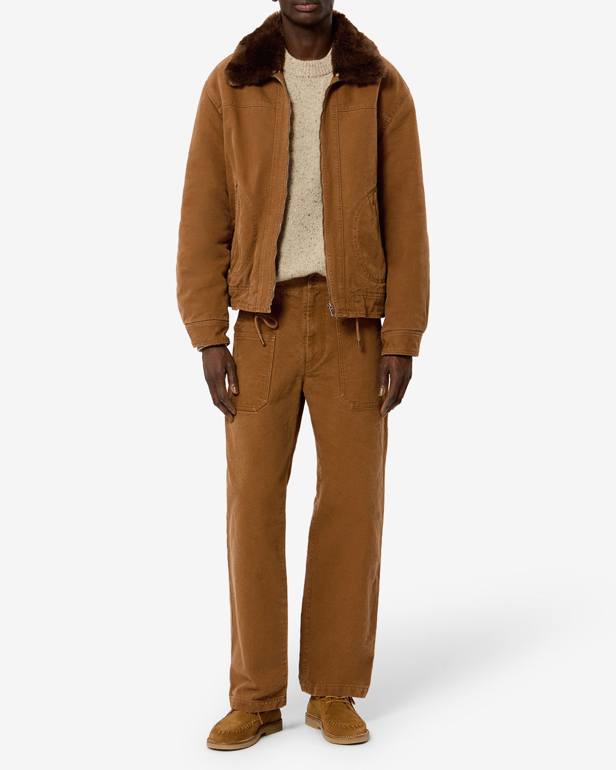 Isabel Marant Amaric MA0594HA manteau caramel shearling