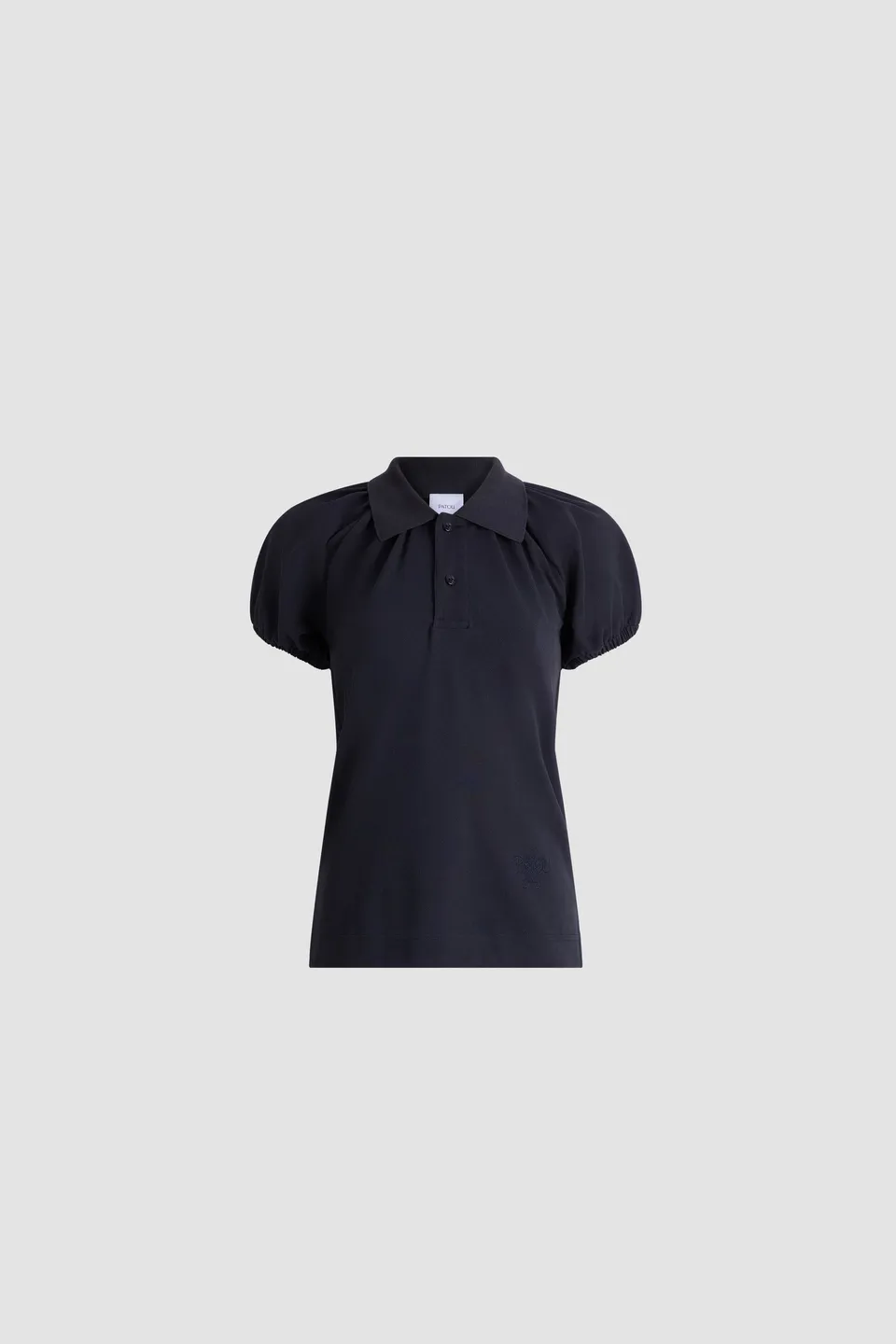Patou polo coton bio bleu nuit H26JE269 manches volume