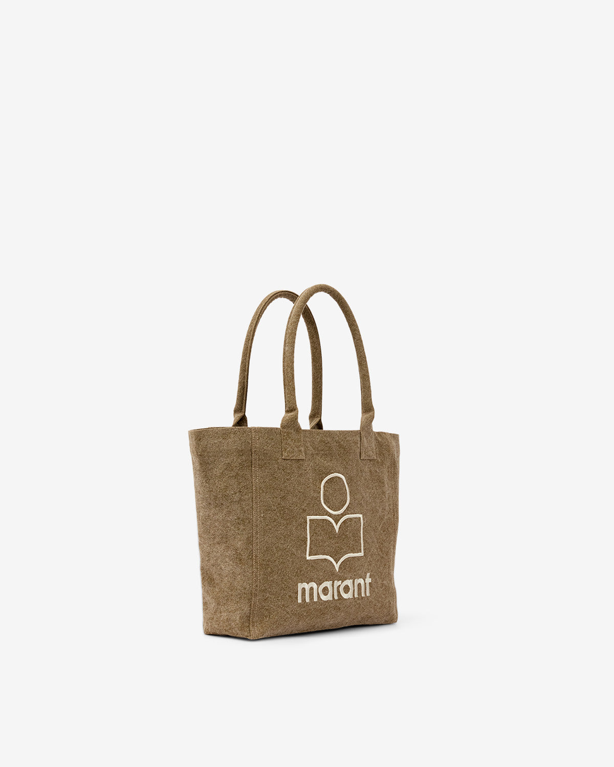 Isabel Marant Yenky Small sac cabas coton kaki foncé