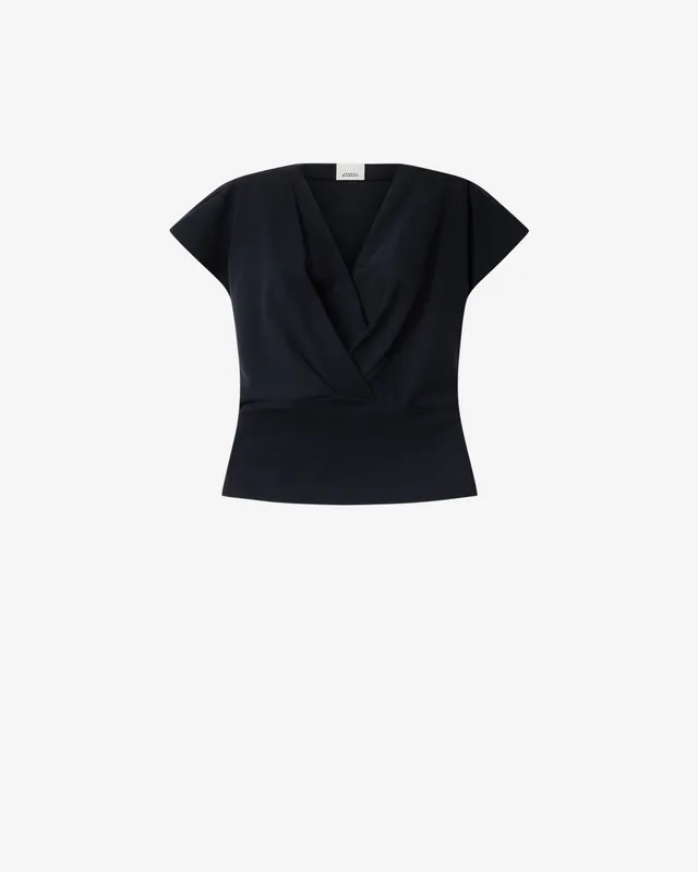 Isabel Marant Nadrine TS0341FA t-shirt noir col V