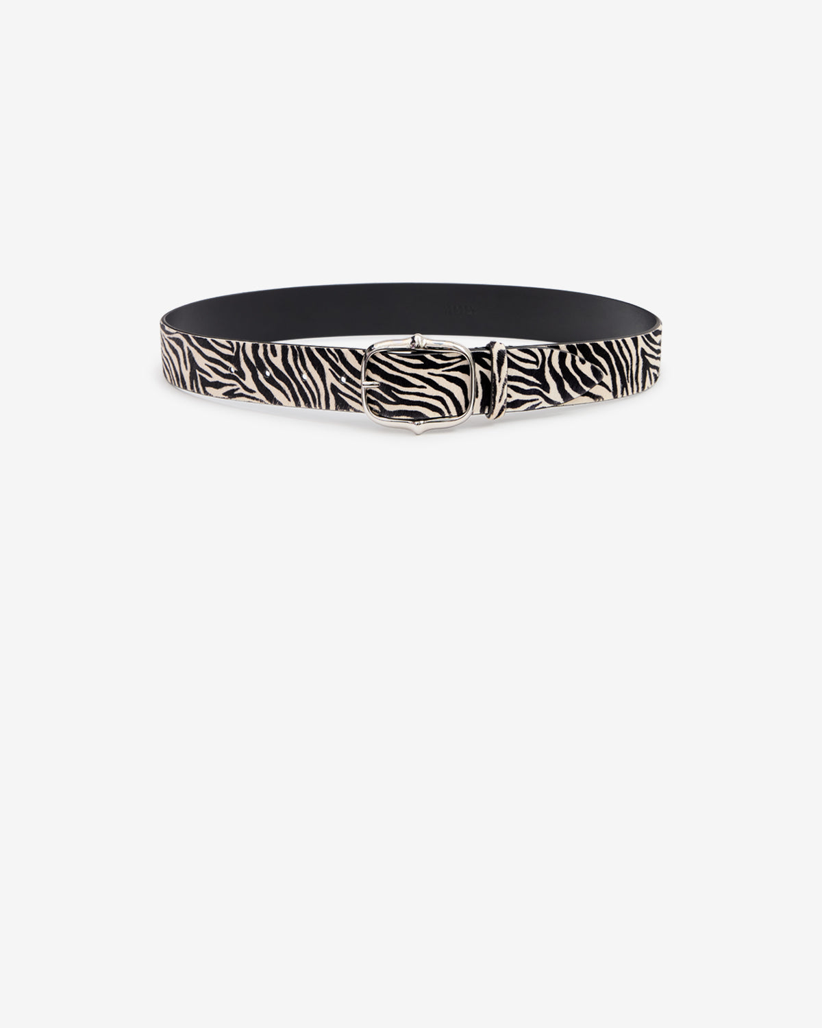 Isabel Marant Lapae ceinture cuir zèbre léopard 3,7 cm