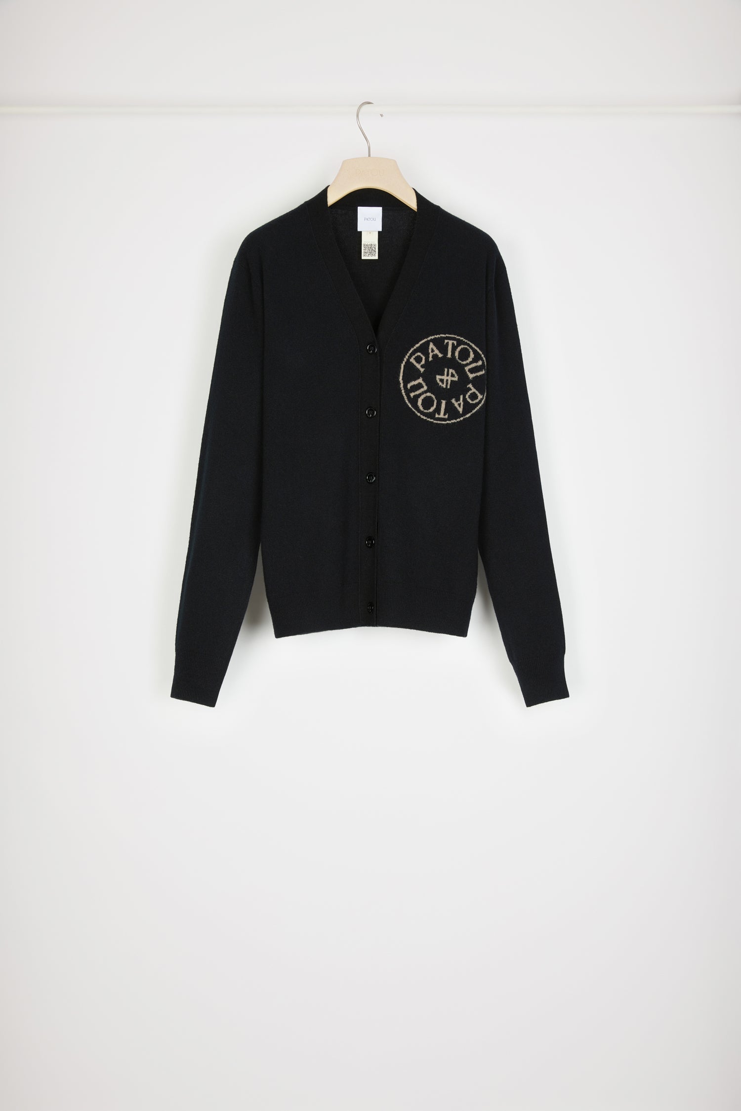 Patou Stamp P23KN1208041999B cardigan laine noir XS-XXL