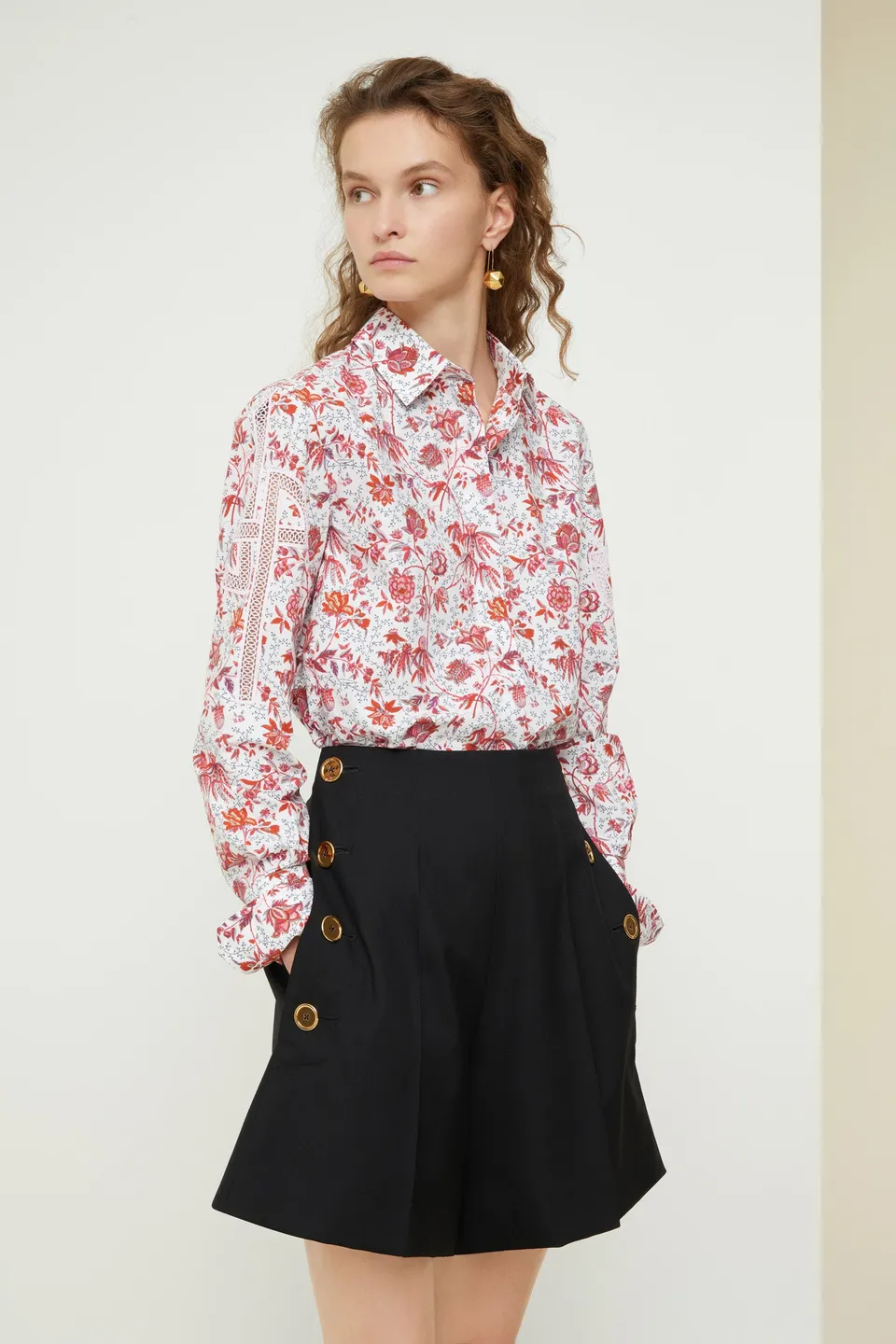 Patou P21BL01300175031 chemise coton imprimé