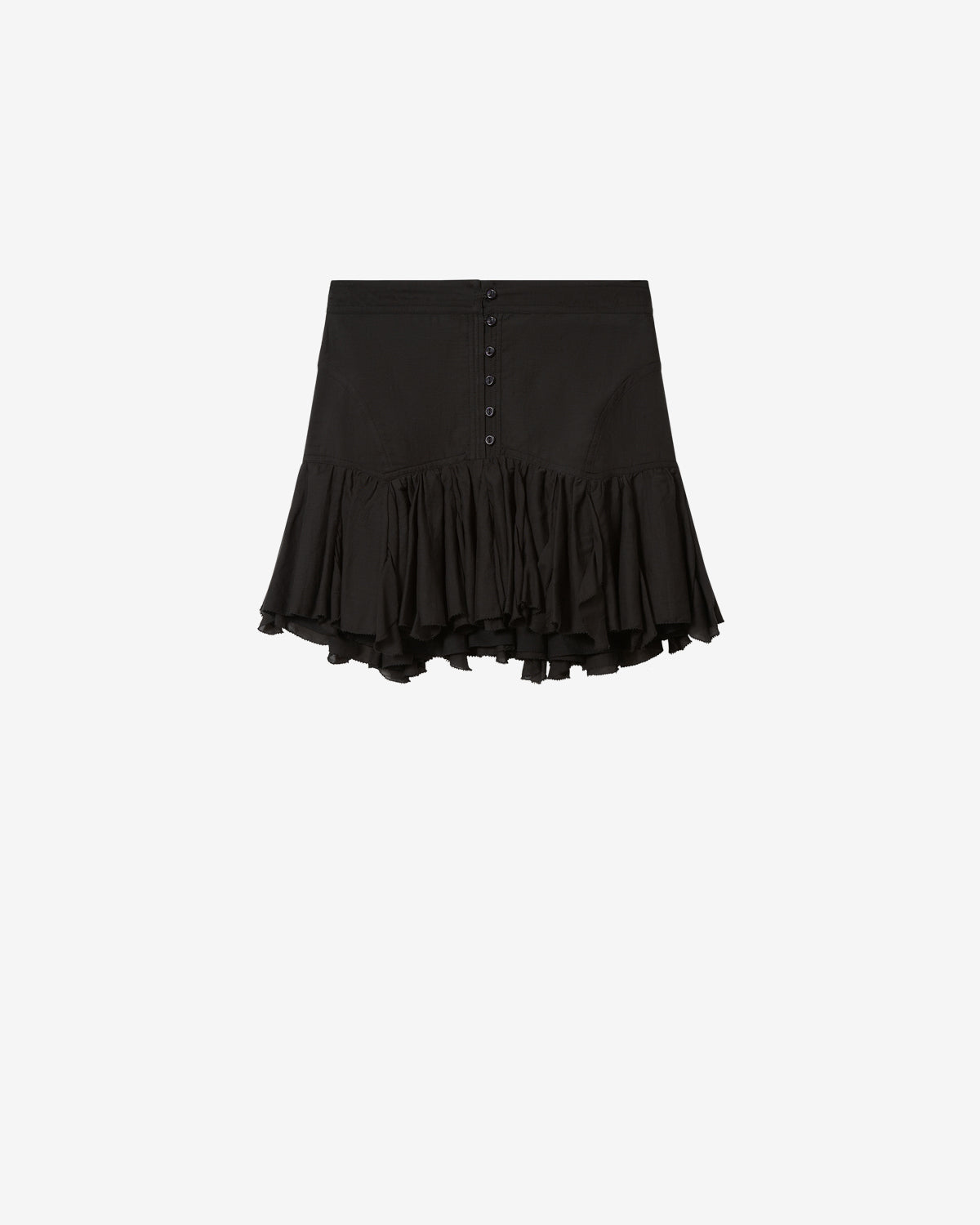 Isabel Marant Daneen jupe coton noire évasée godets