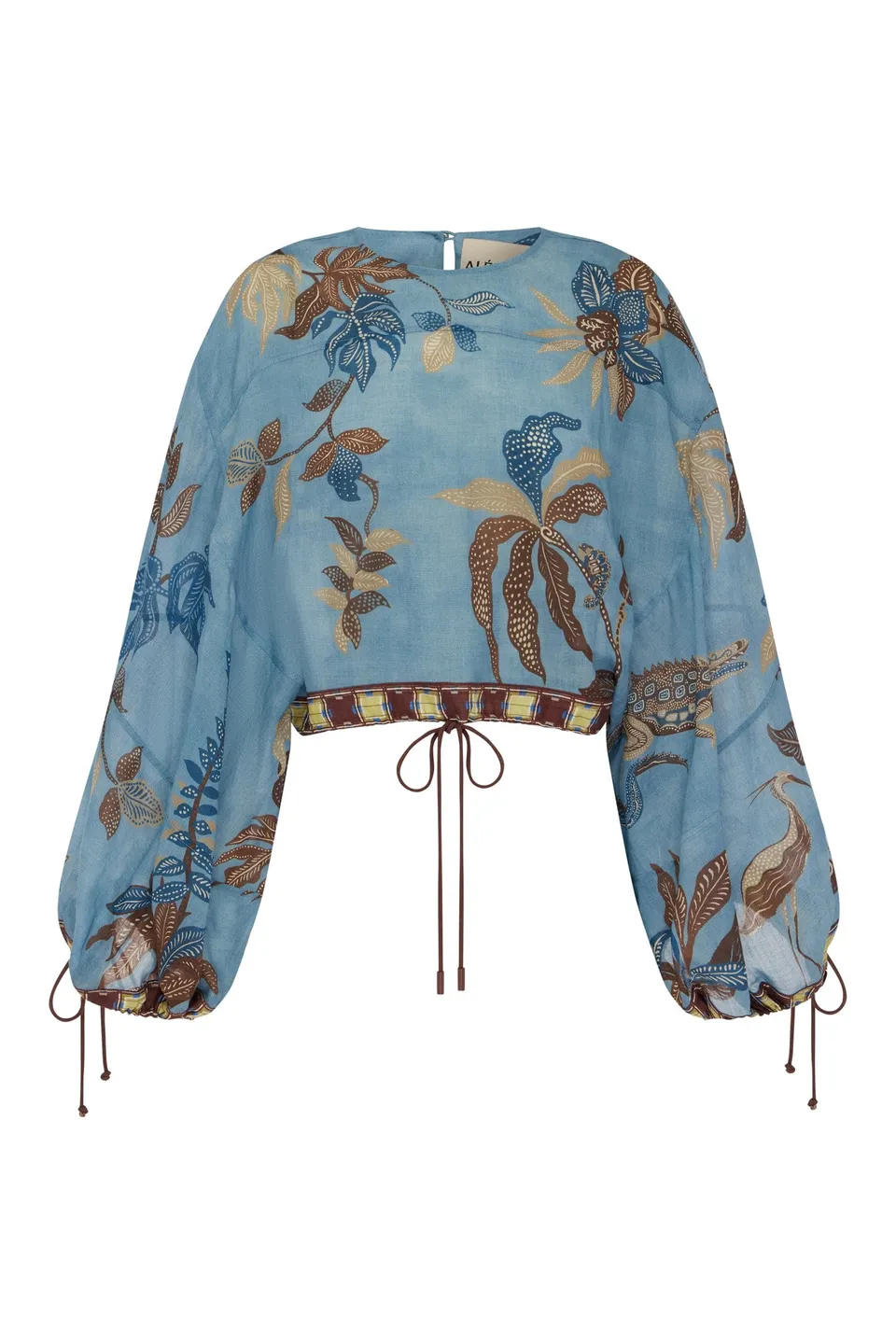 Alemäis Georgie Top blouse courte ramie imprim jungle