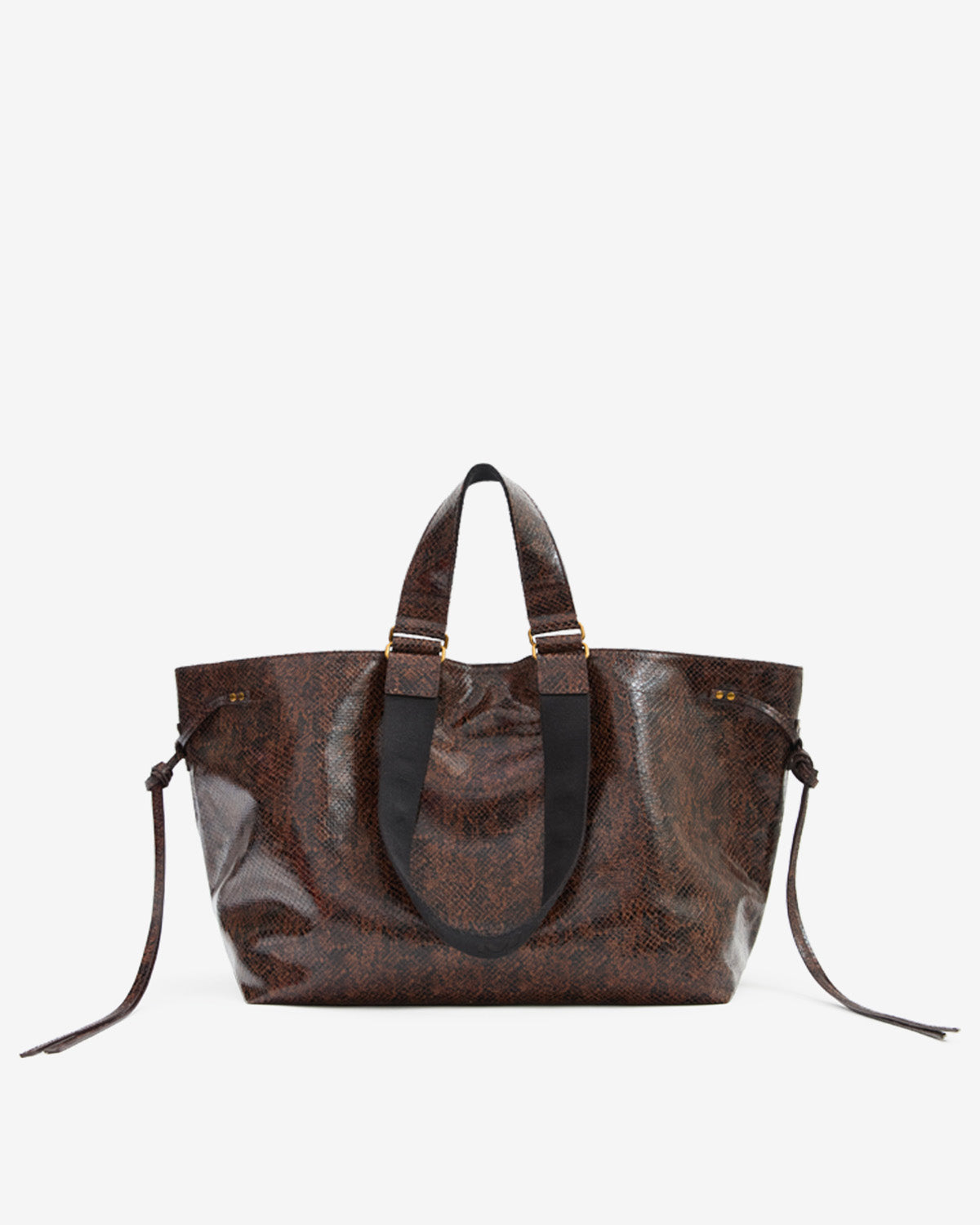 Isabel Marant Wardy sac cuir python mocha 37 cm