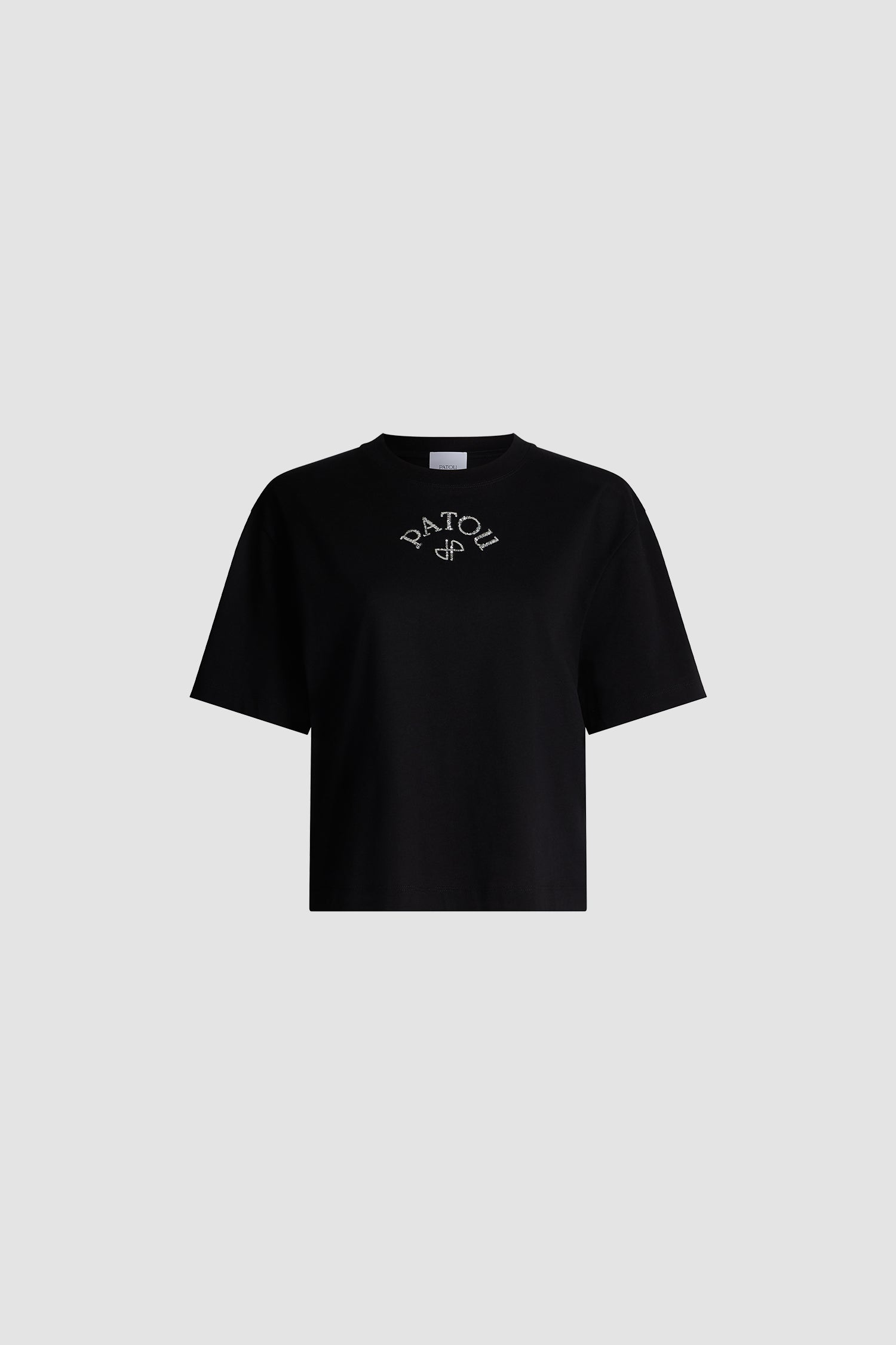 Patou JE214 polo t-shirt coton bio noir manches courtes