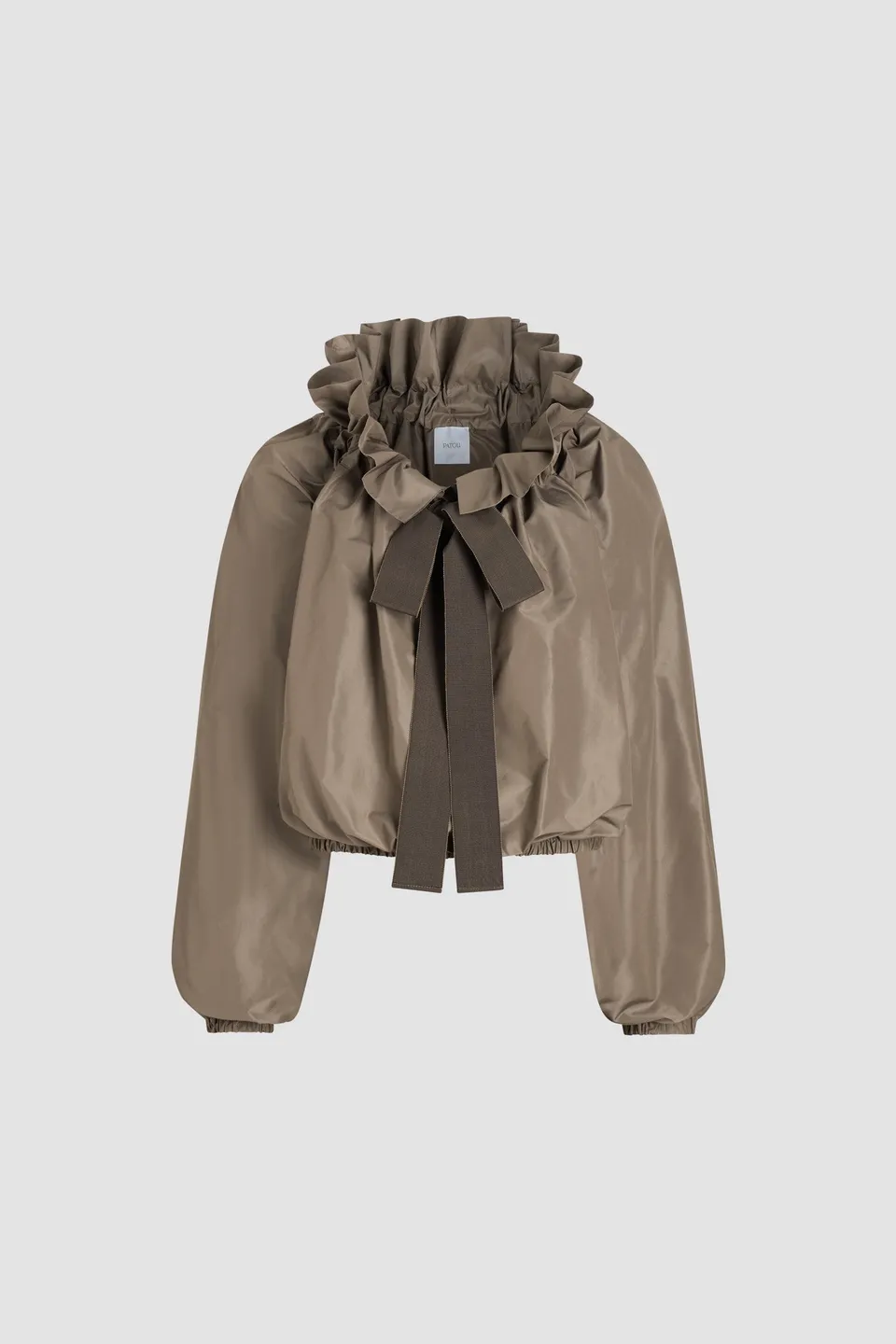 Patou TO017 top mocha faille recyclée col laçage