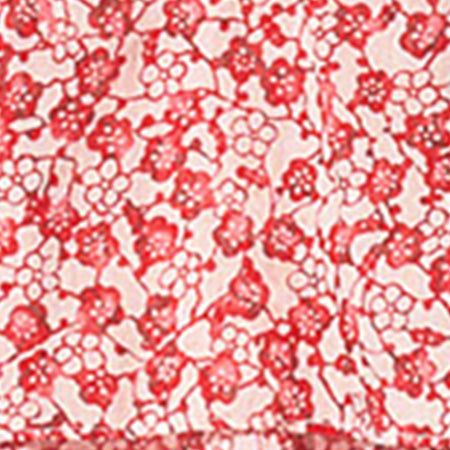 Isabel Marant Veelia top voile coton rouge coupe evasee