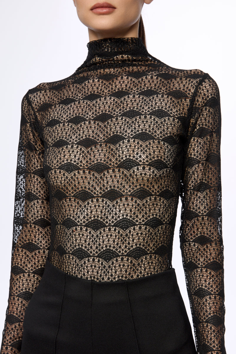 ATU Body Couture High Neck body dentelle noir taille S