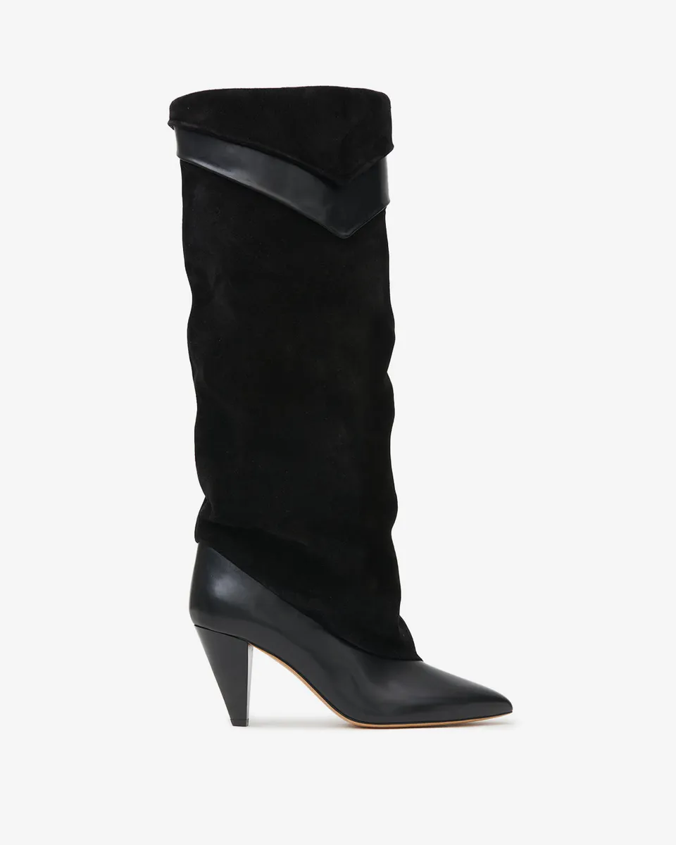 Isabel Marant Lezra BT0054FA-D3A01S bottes cuir noir talon 7,5cm