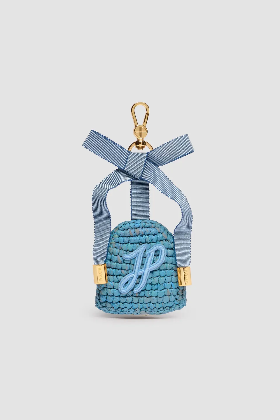Patou AC091 porte-clés raphia bleu Skylight Blue