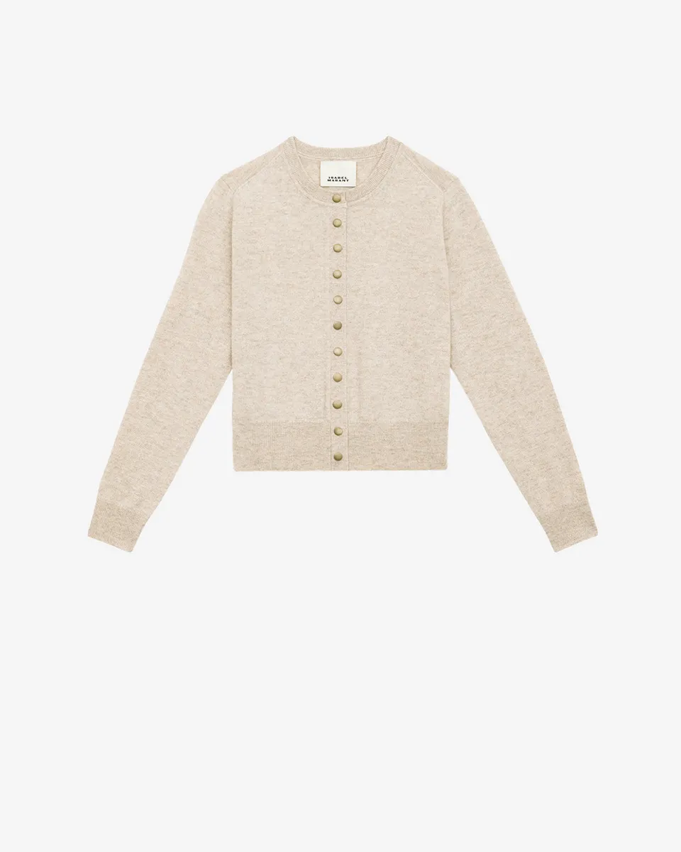 Isabel Marant Idesia cardigan laine beige clair