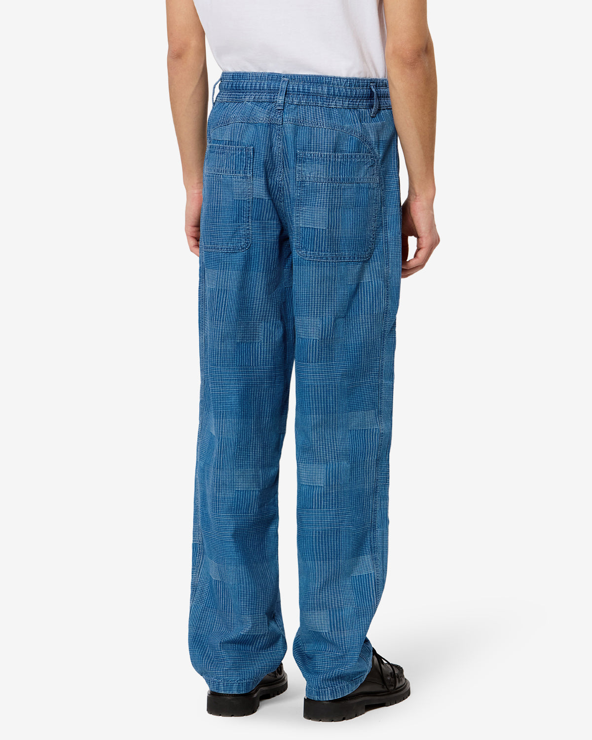 Isabel Marant Denzey pantalon bleu carreaux coton