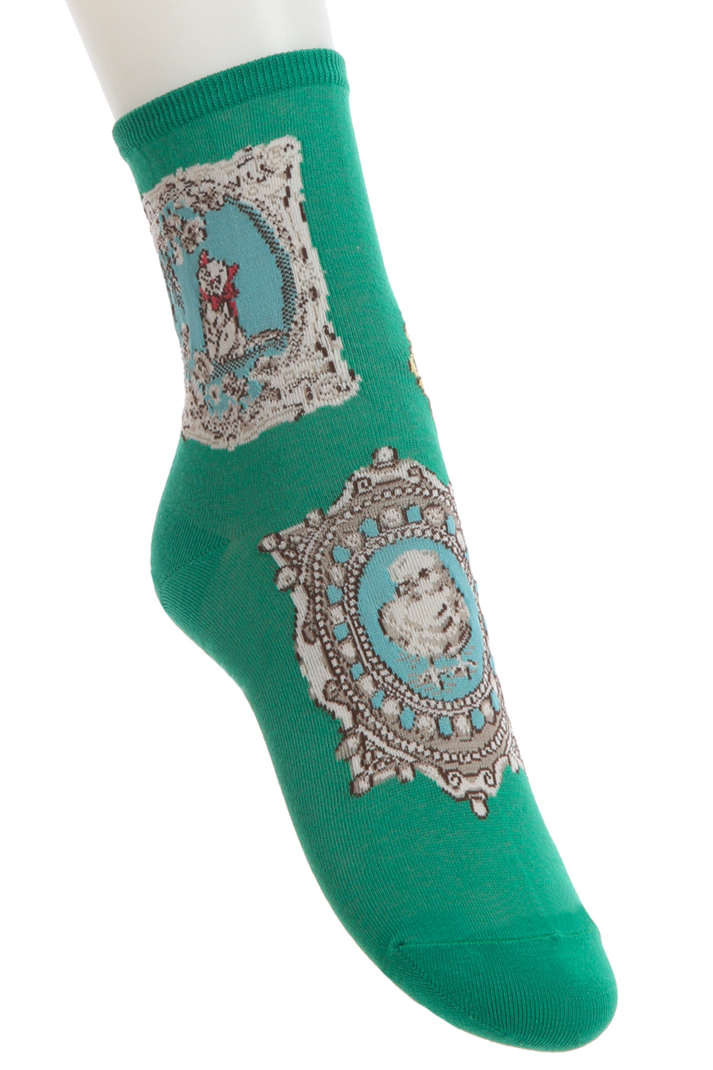 PAUL & JOE chaussettes coton médaillon blanc 36-39