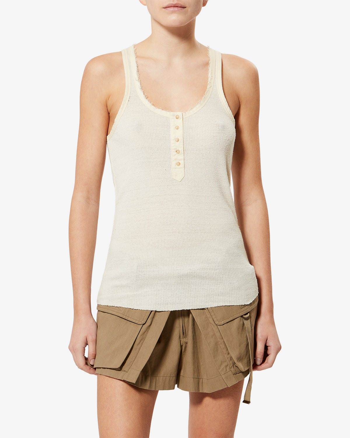 Isabel Marant Helma TS0318FA-D2K02I débardeur écru soie