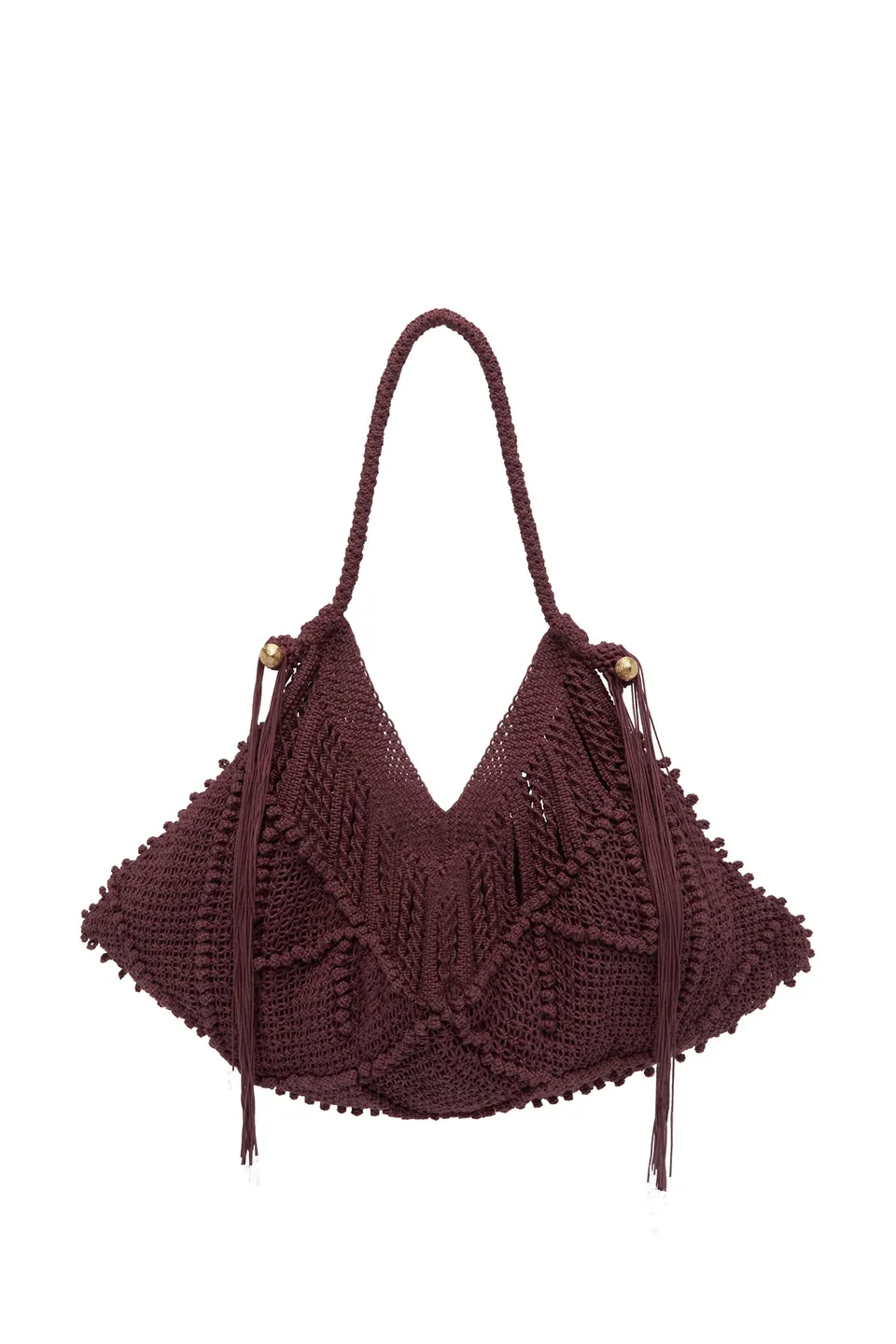 Alemäis Macrame Maxi Crescent Tote sac coton taille unique