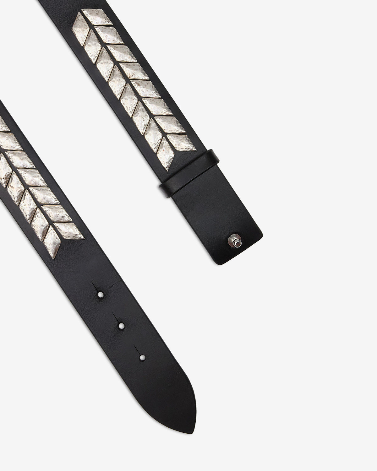 Isabel Marant Ceintures Belja ceinture cuir noir et argenté