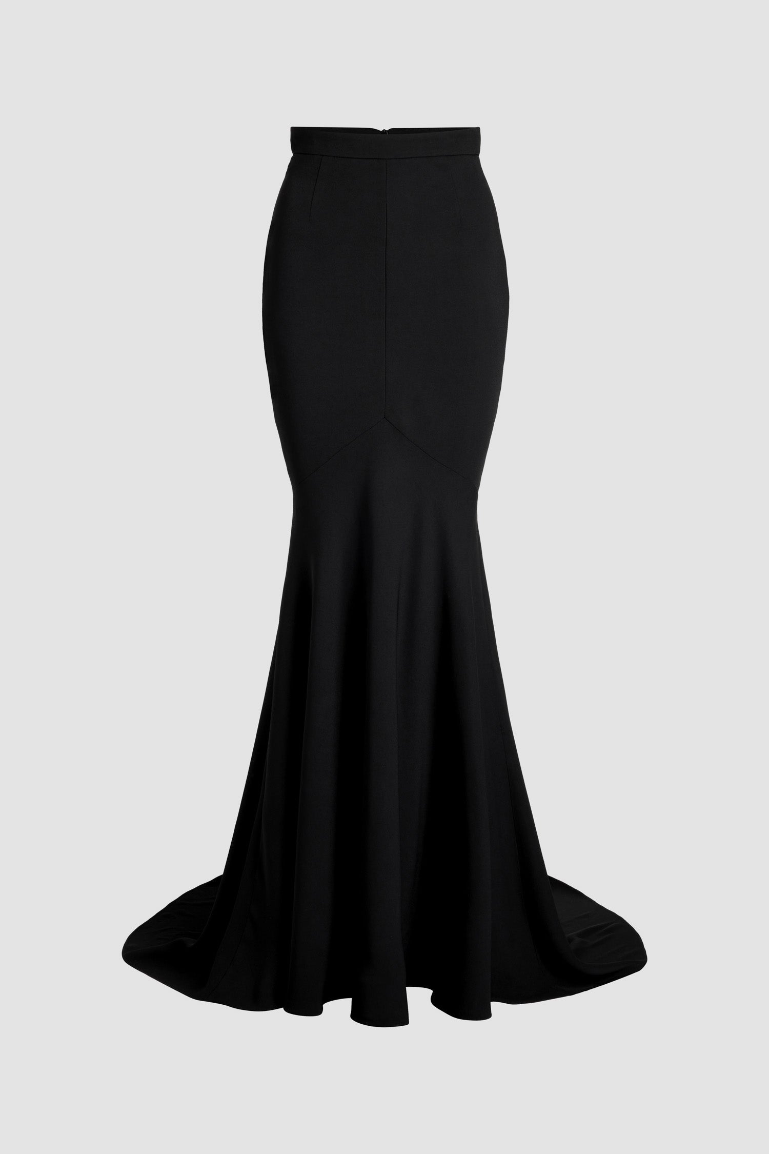 Patou SK068 jupe longue noire 34-44 crêpe sirène