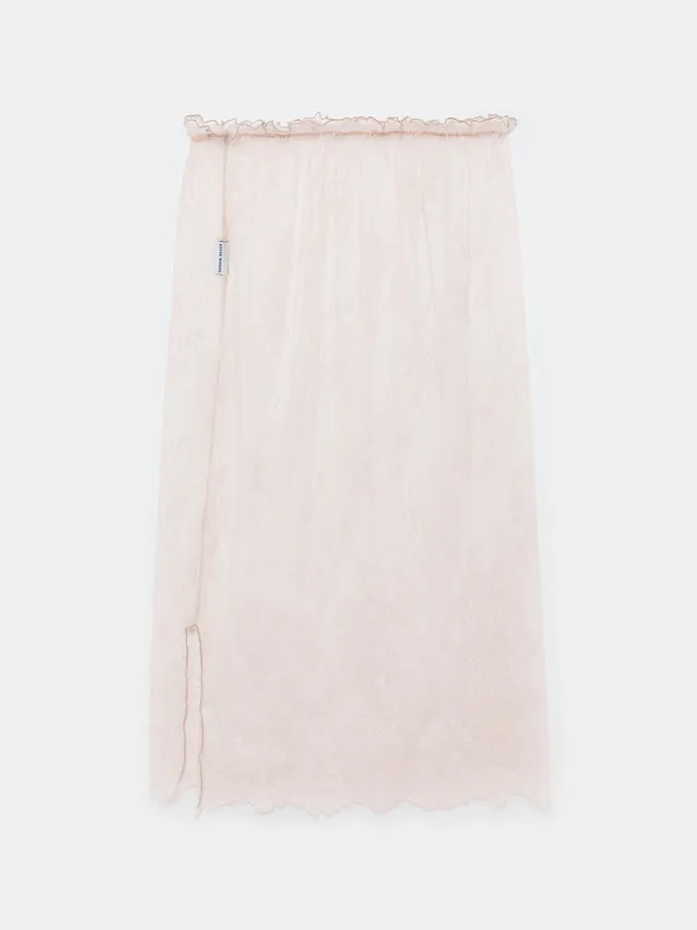 Ester Manas Skirts jupe dentelle Calais rose midi M/L