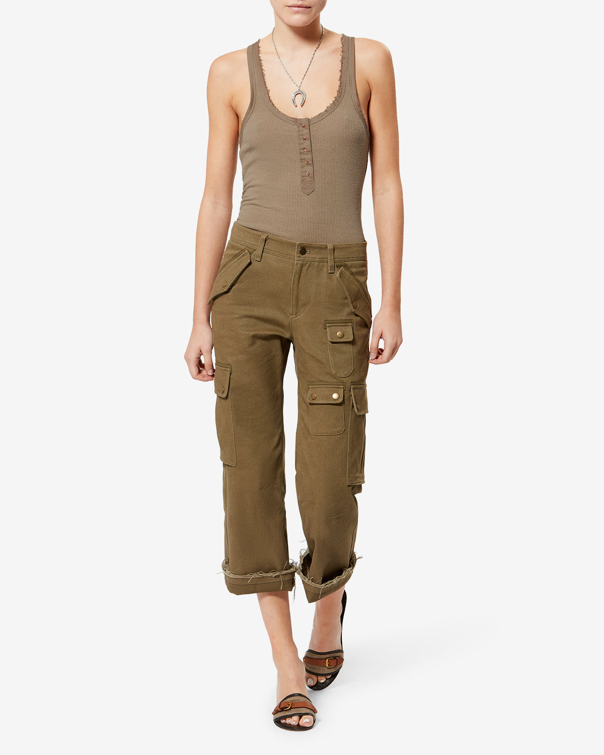 Isabel Marant Helma débardeur soie bronze boutonné