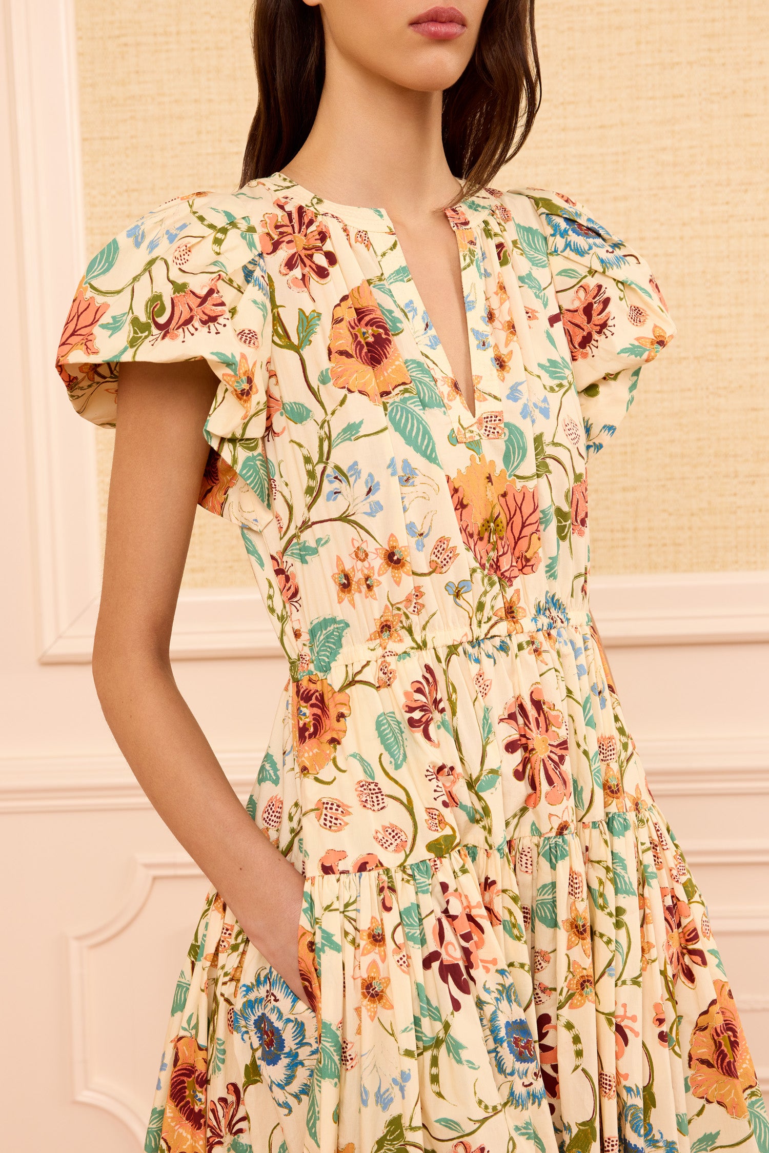 Ulla Johnson Marin robe midi coton Abalone imprimé
