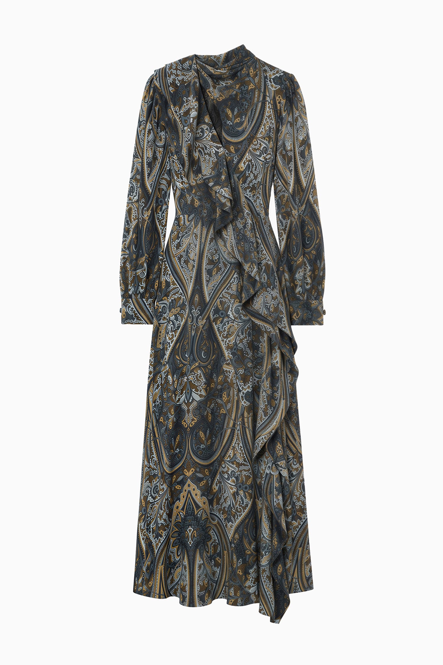Ulla Johnson Sabrina FA260142 robe midi Prussian bleue soie