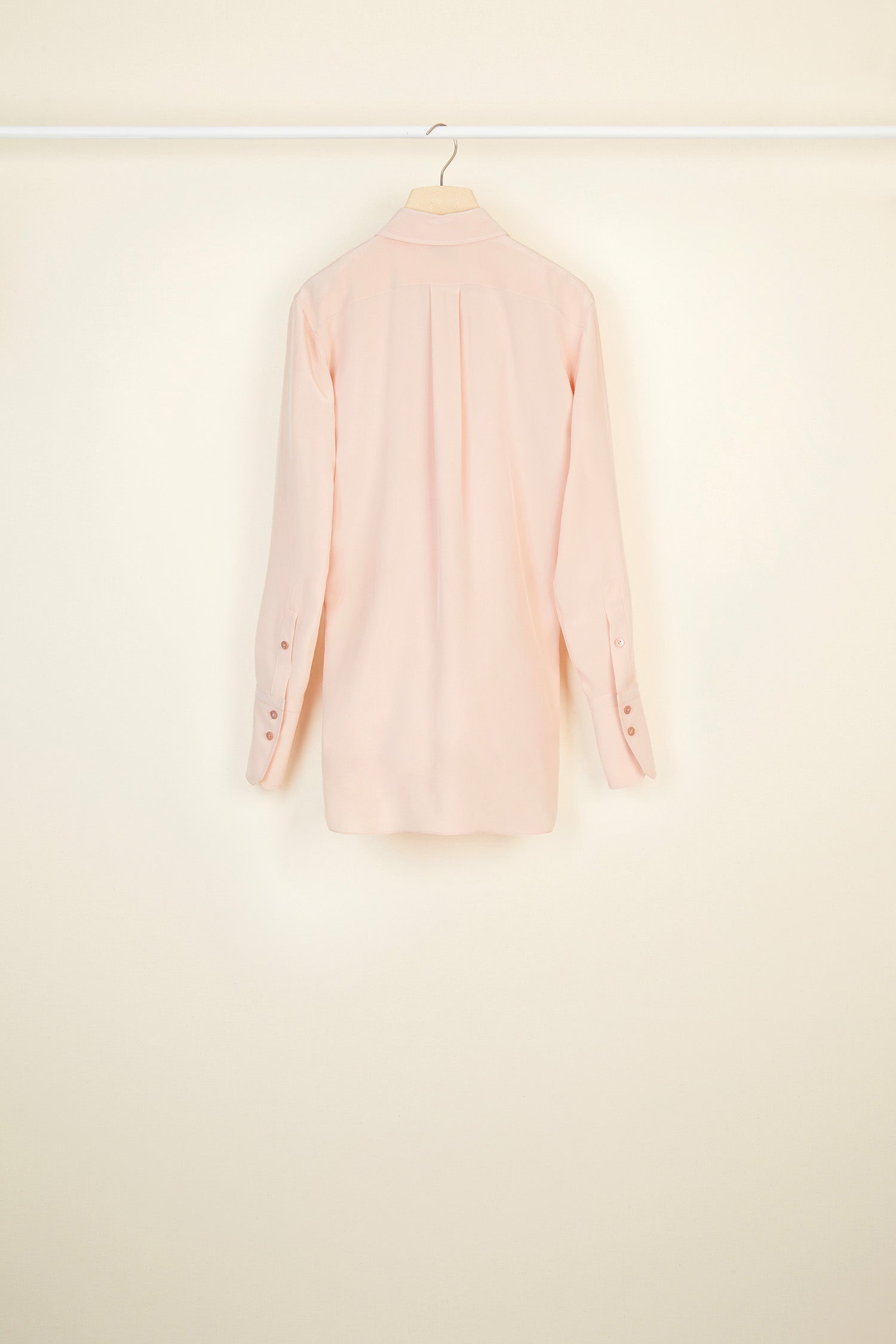 Patou blouse drapée soie Golden Beige 38 manches longues