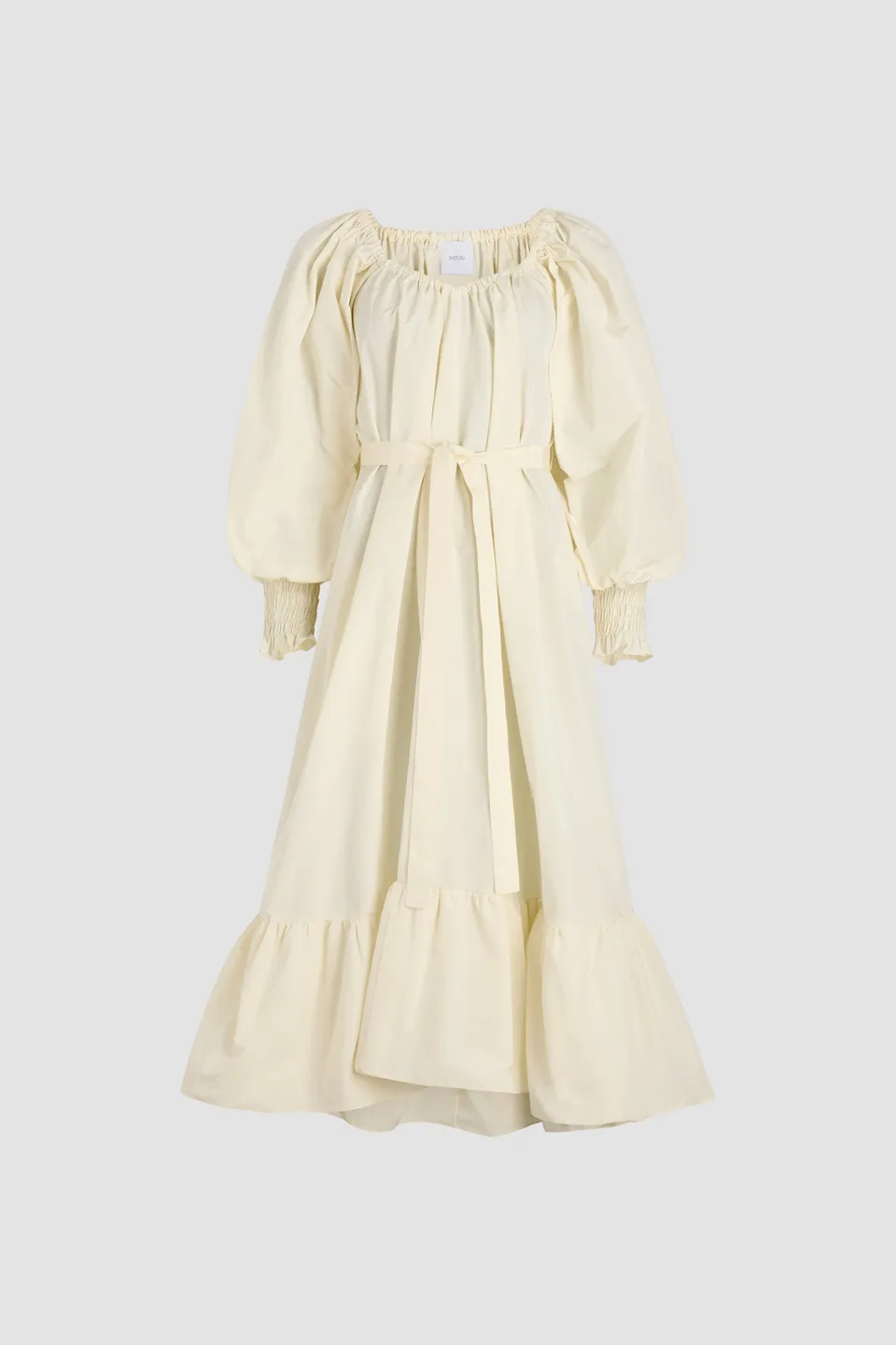 Patou E25DR1150011007W robe maxi ivoire faille recyclée