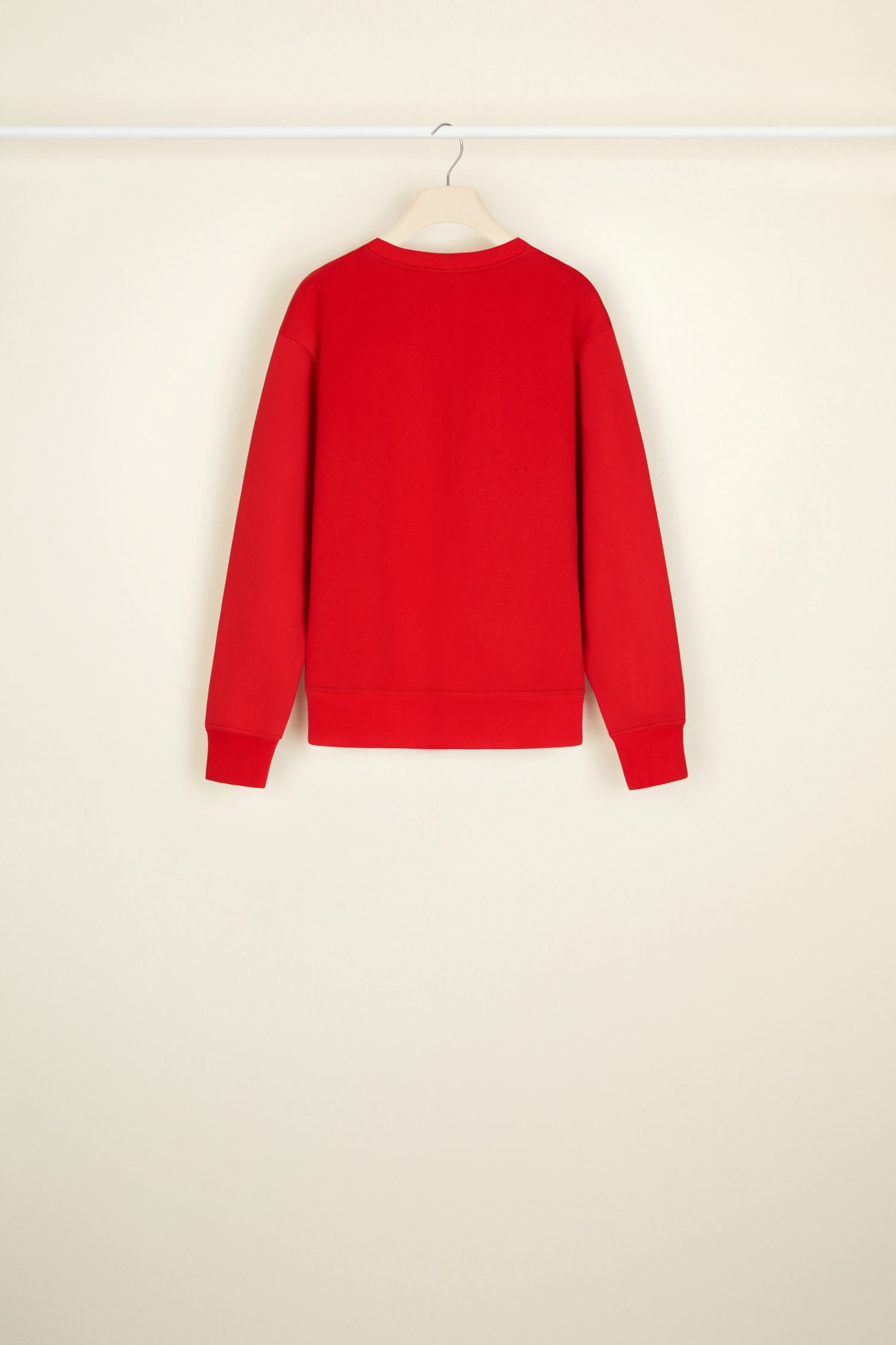 Patou JE024 sweat broderie coton bio Poppy rouge