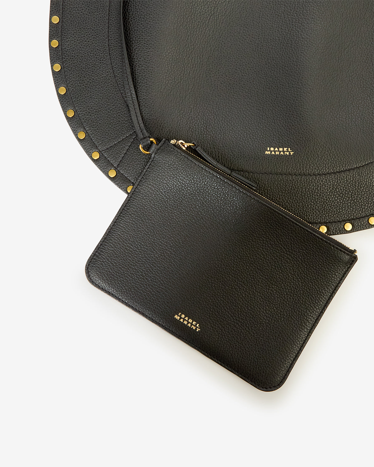 Isabel Marant Oskan Hobo Soft sac cuir noir 36x42cm