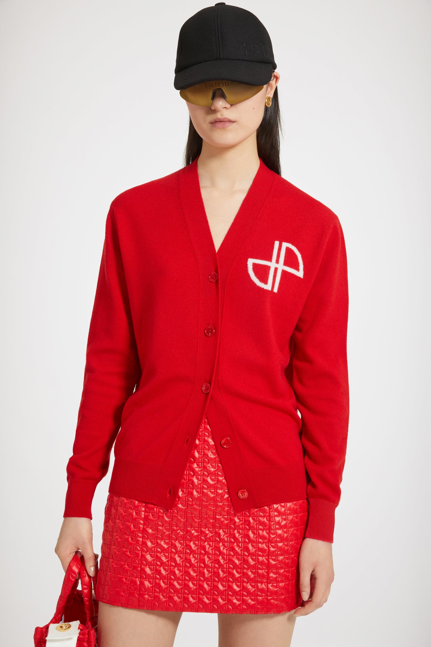 Patou Knitwear H23KN1318041306R gilet laine Racing Red